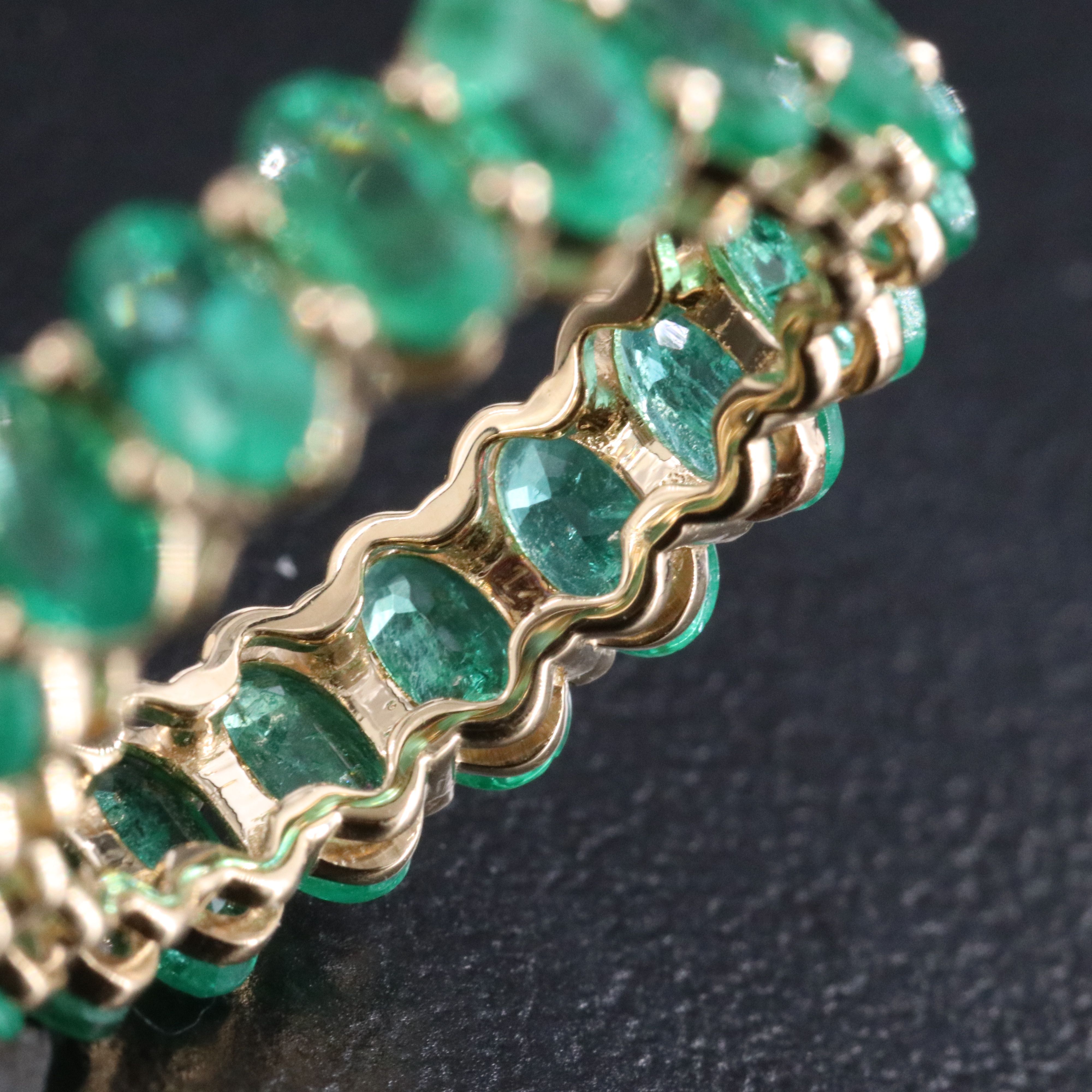 14K 3.96 CTW Emerald Eternity Band