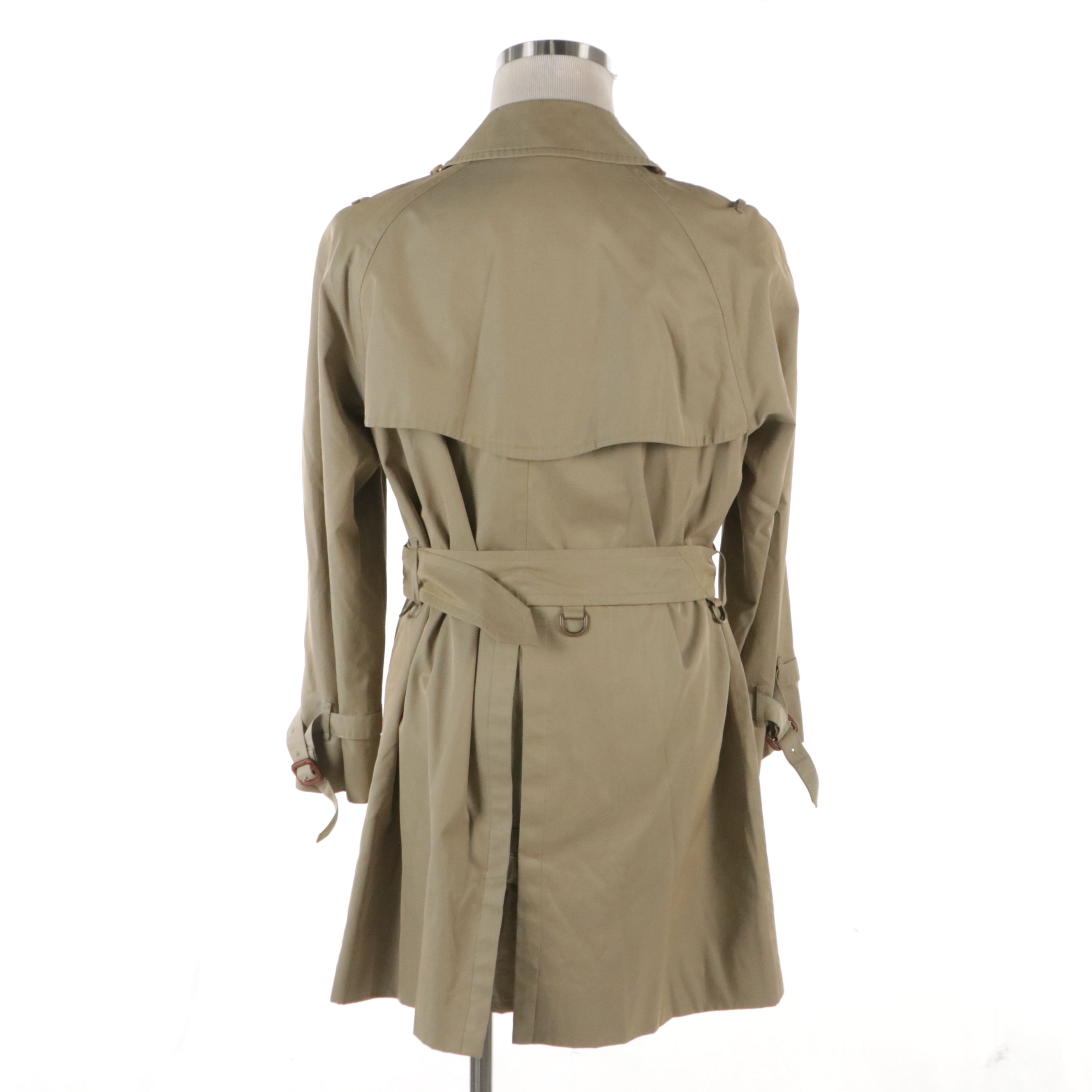 Men's Burberrys Cotton Double-Breasted Trench Coat with Nova Check Lining