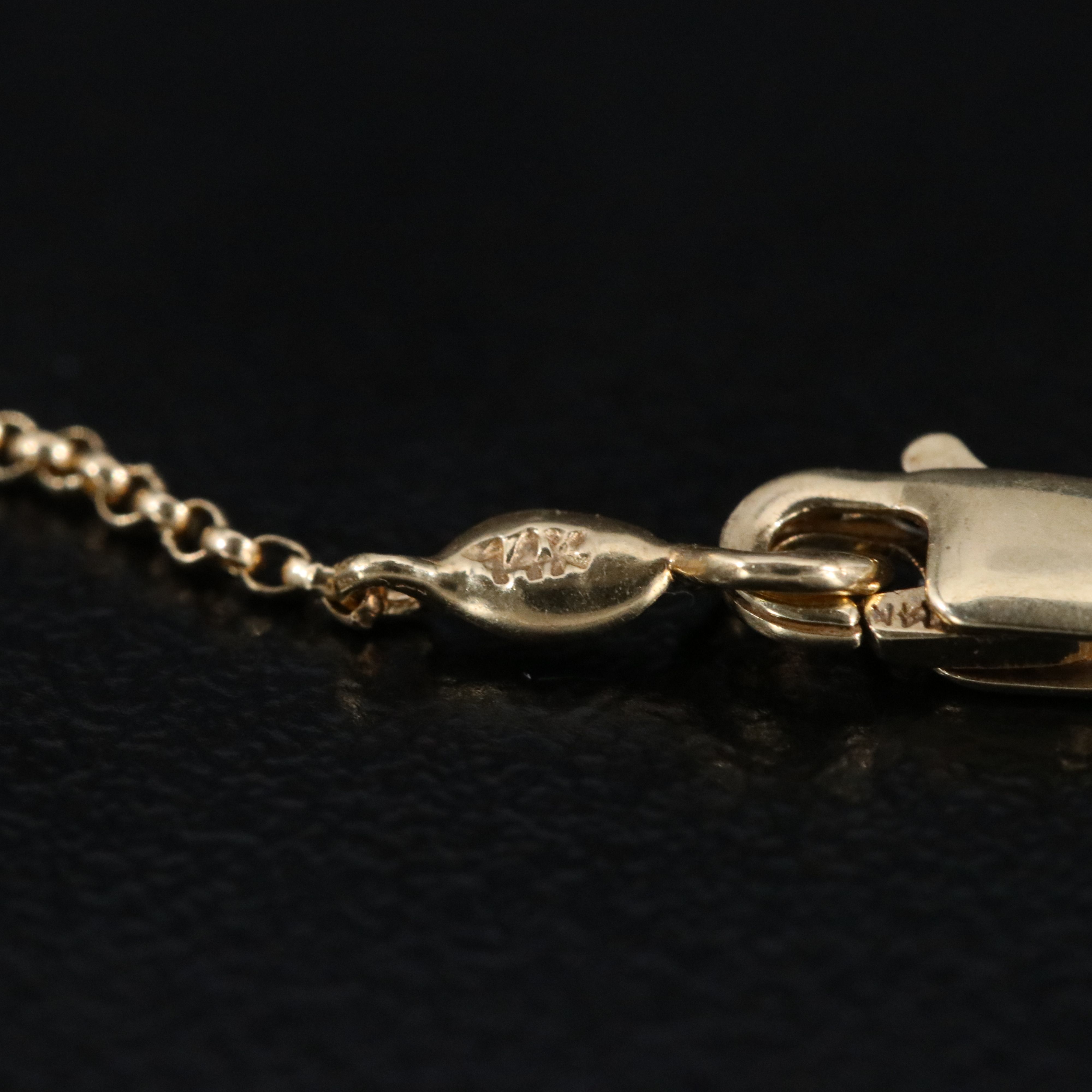 14K Two-Tone 0.11 CTW Diamond Station Chain Necklace