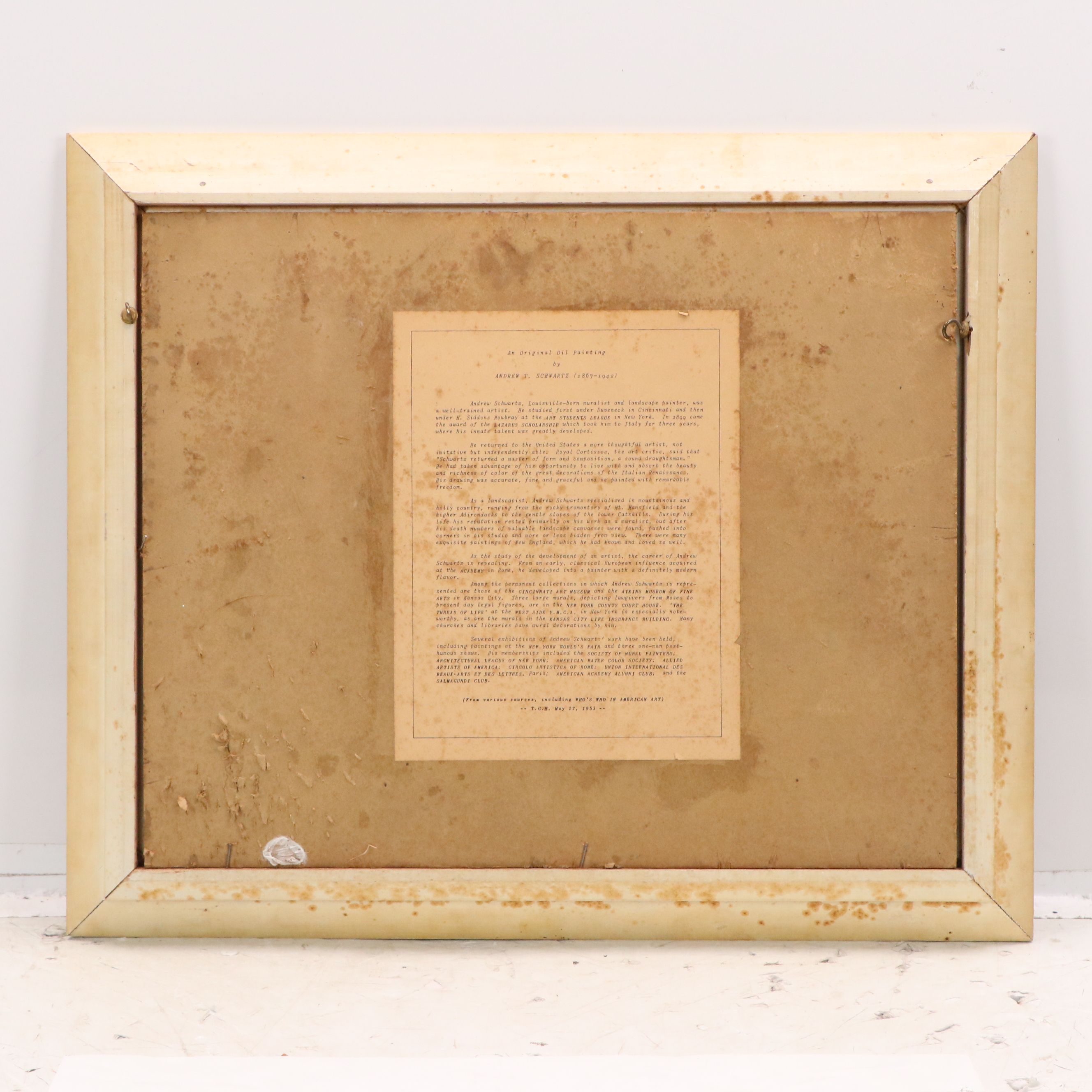 Andrew T. Schwartz Desert Landscape Oil Painting