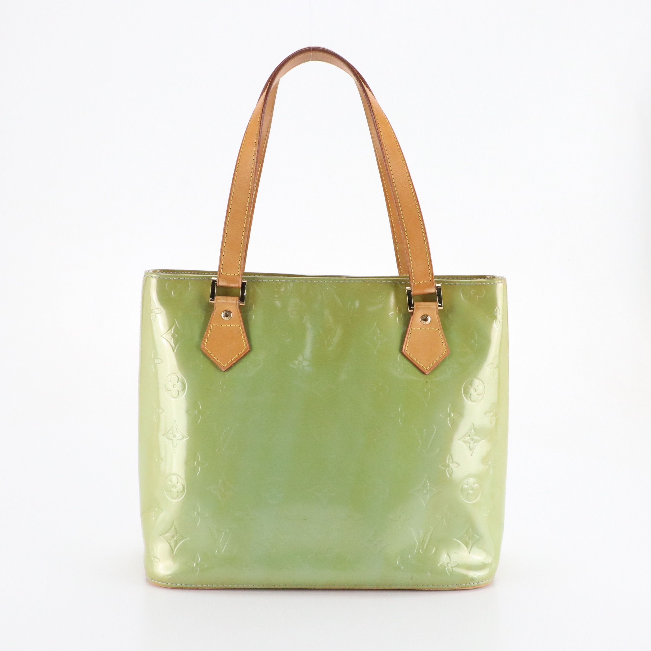 Louis Vuitton Houston Zip Tote Bag in Green Monogram Vernis and Leather