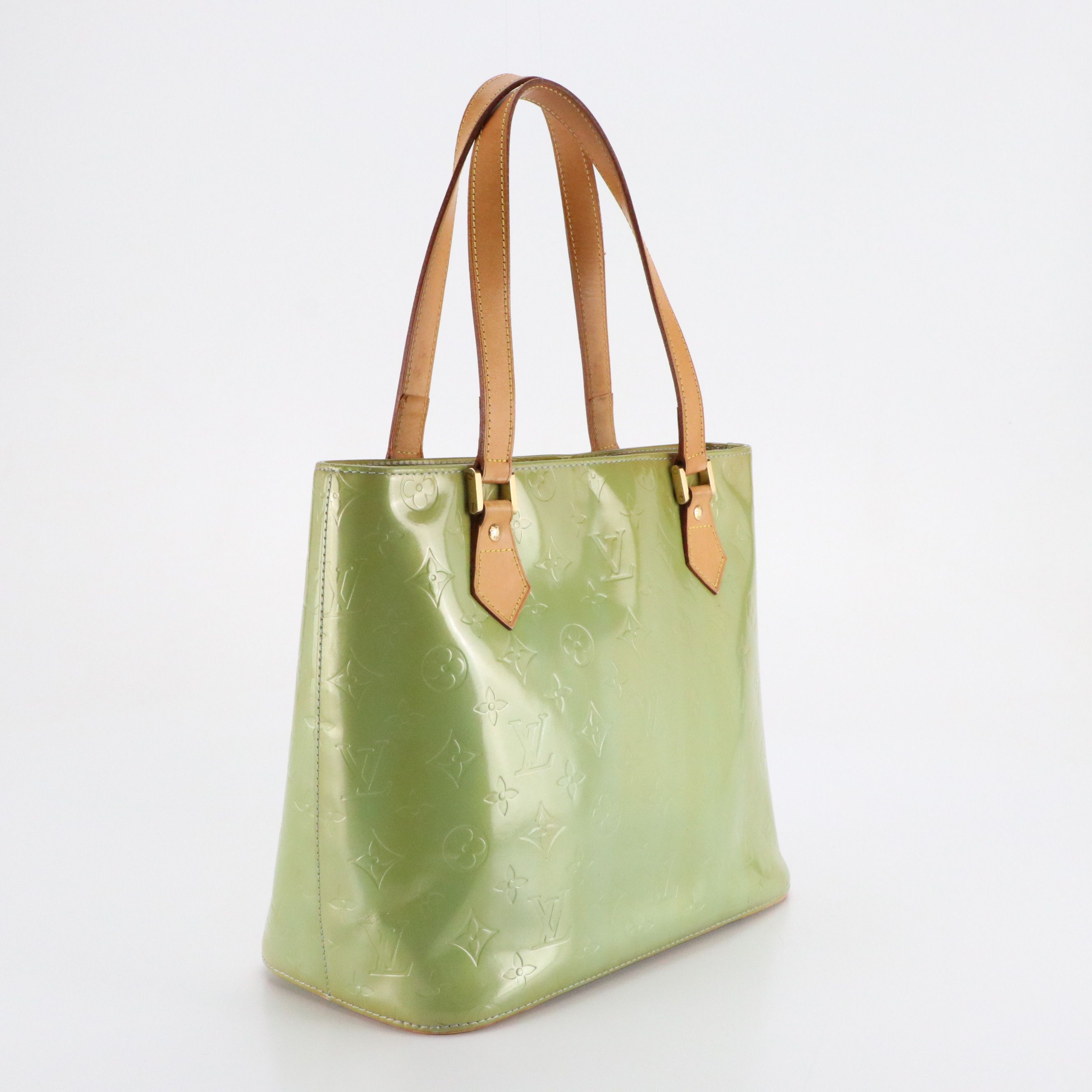 Louis Vuitton Houston Zip Tote Bag in Green Monogram Vernis and Leather