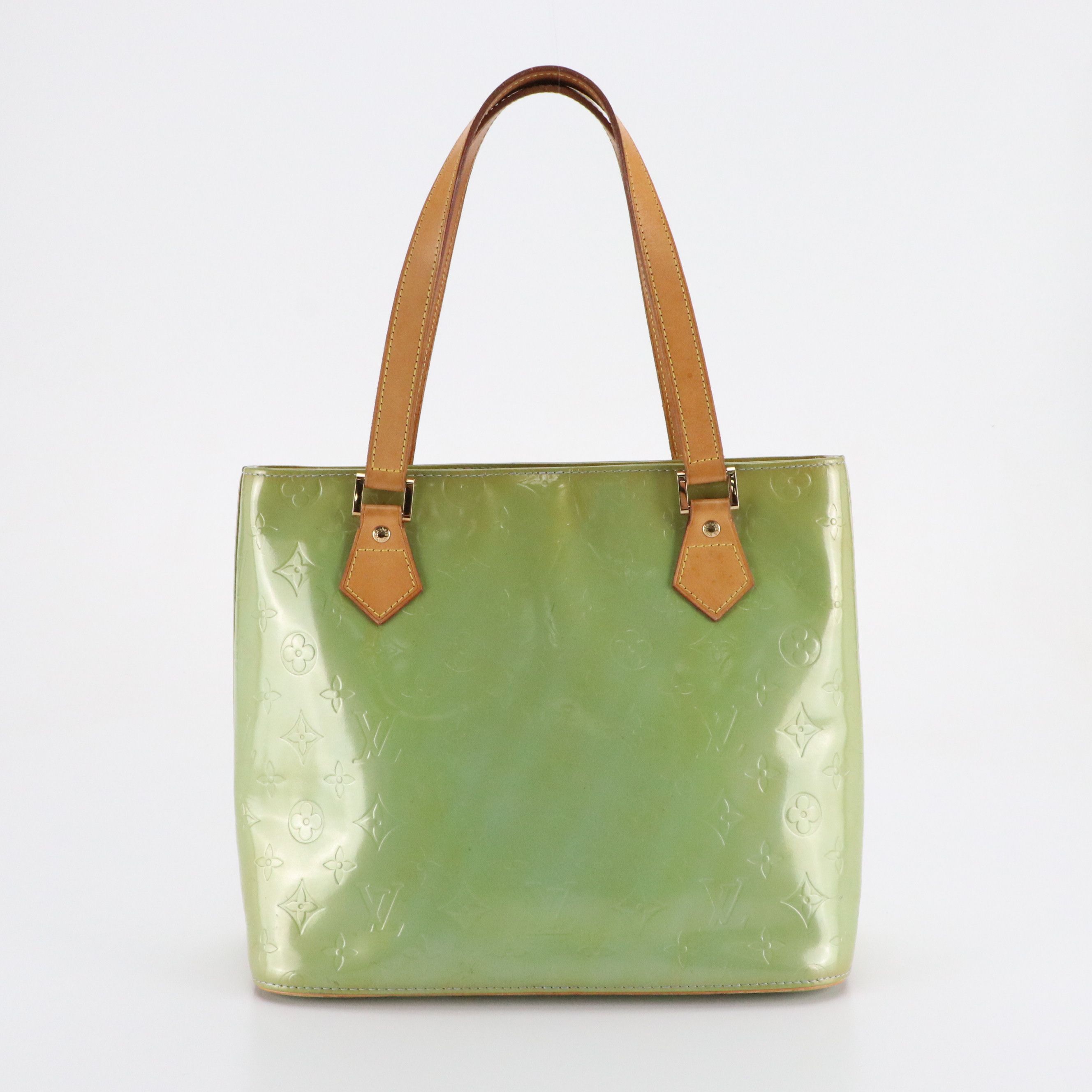 Louis Vuitton Houston Zip Tote Bag in Green Monogram Vernis and Leather