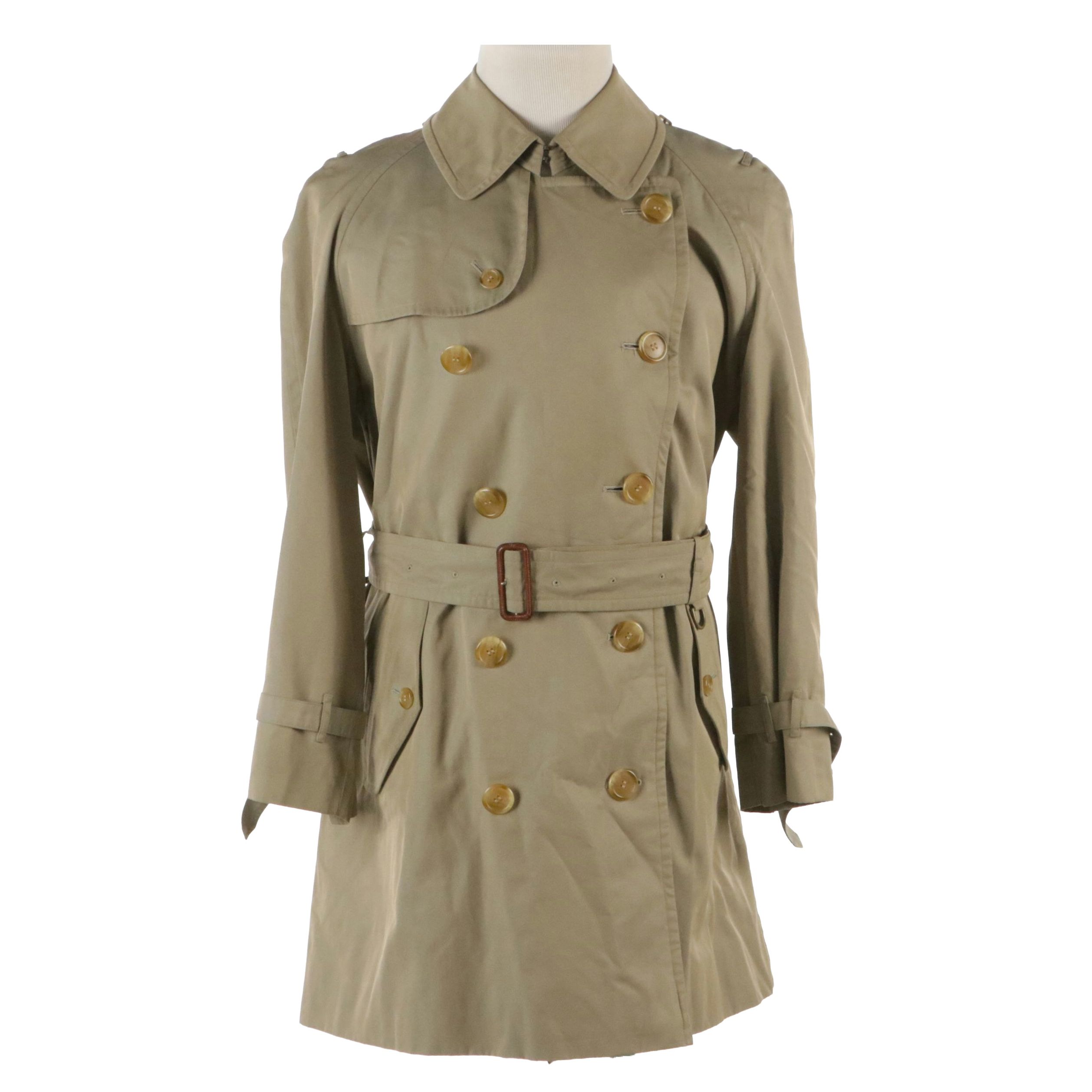 Men's Burberrys Cotton Double-Breasted Trench Coat with Nova Check Lining