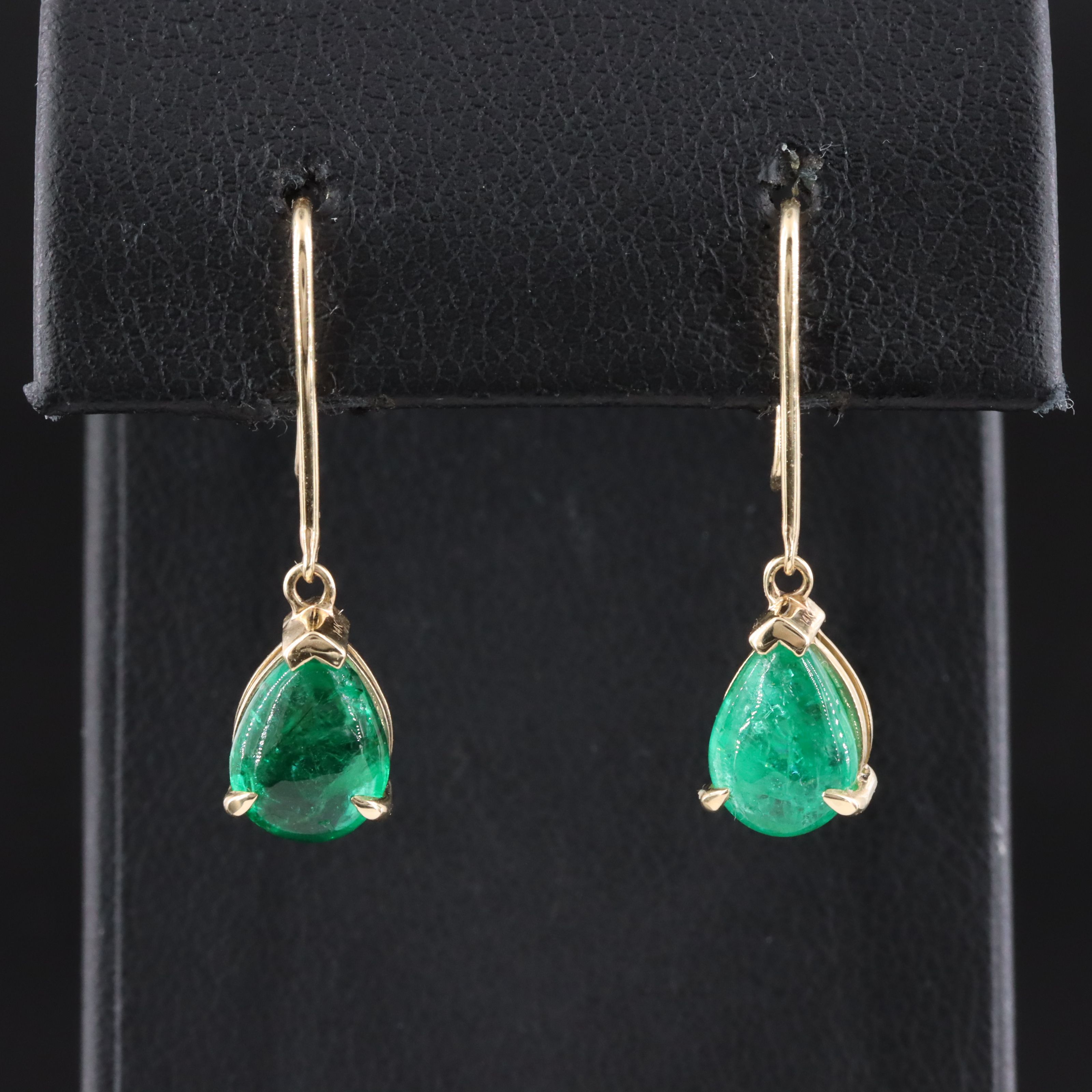 14K 3.06 CTW Emerald Earrings