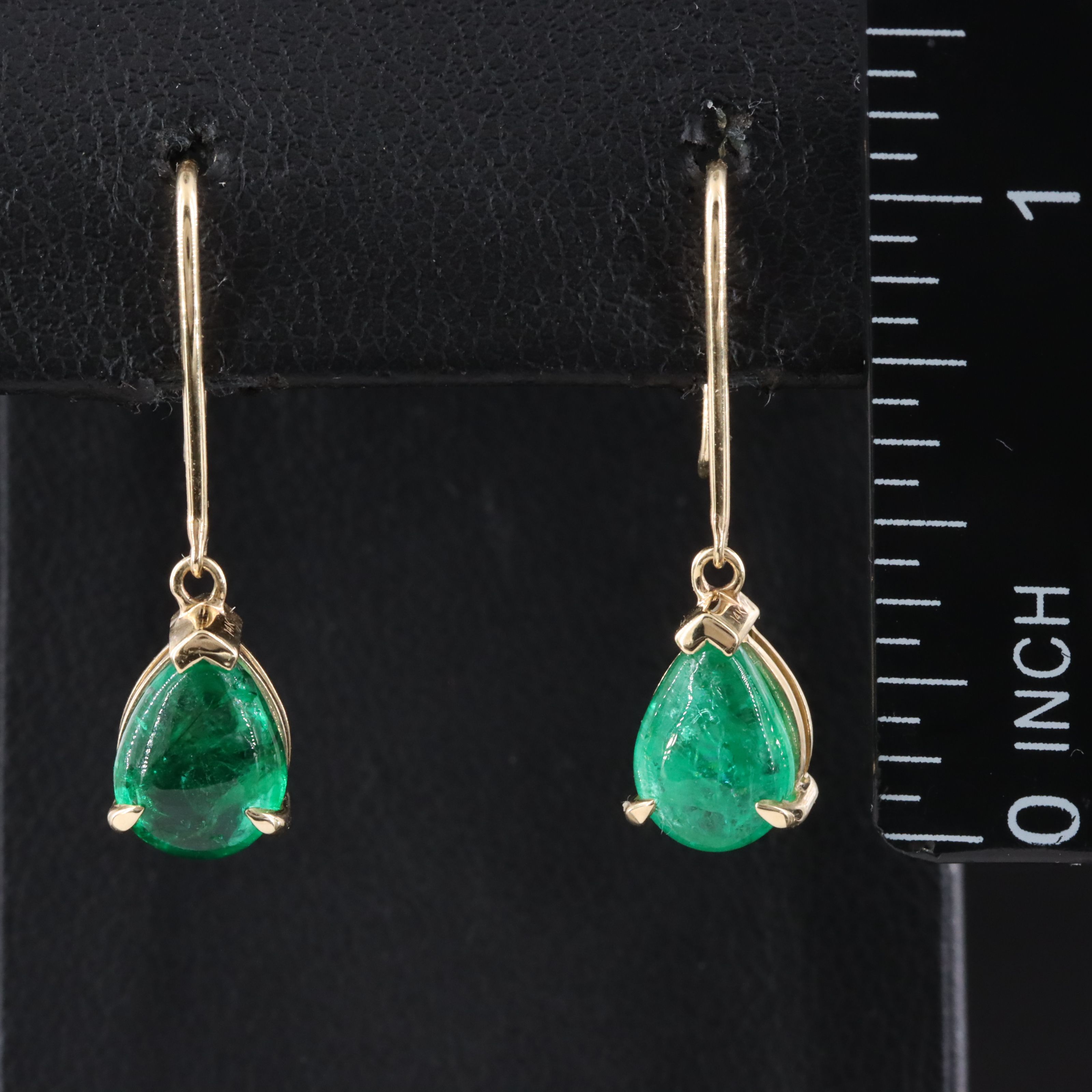14K 3.06 CTW Emerald Earrings