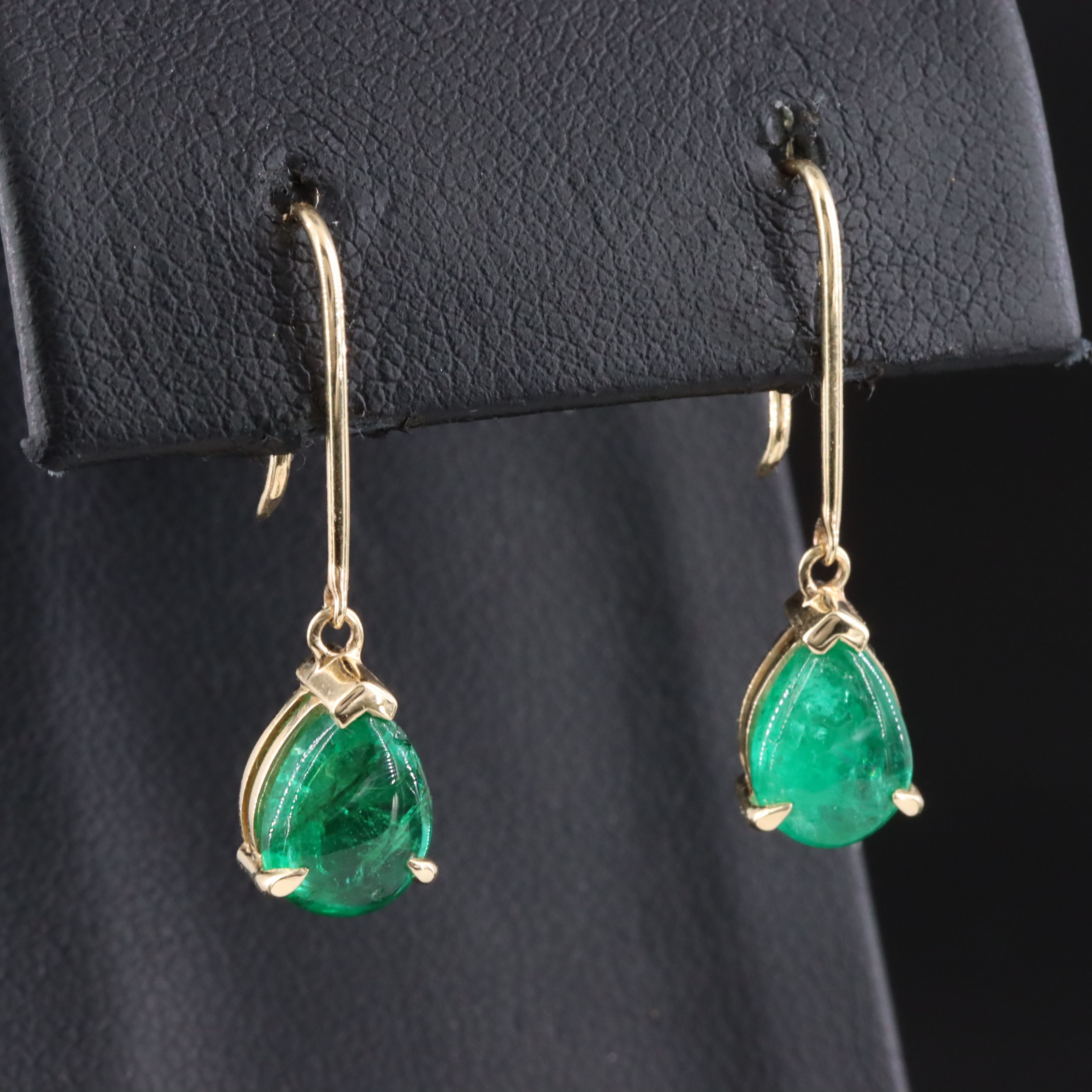 14K 3.06 CTW Emerald Earrings