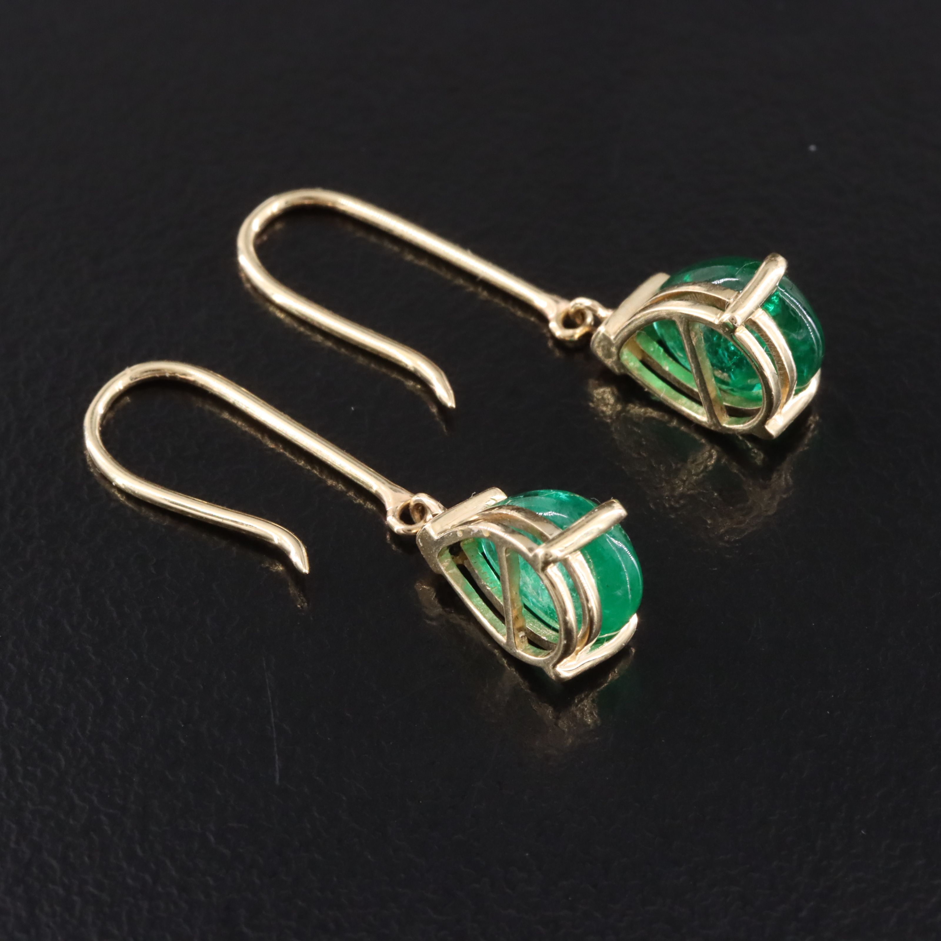 14K 3.06 CTW Emerald Earrings