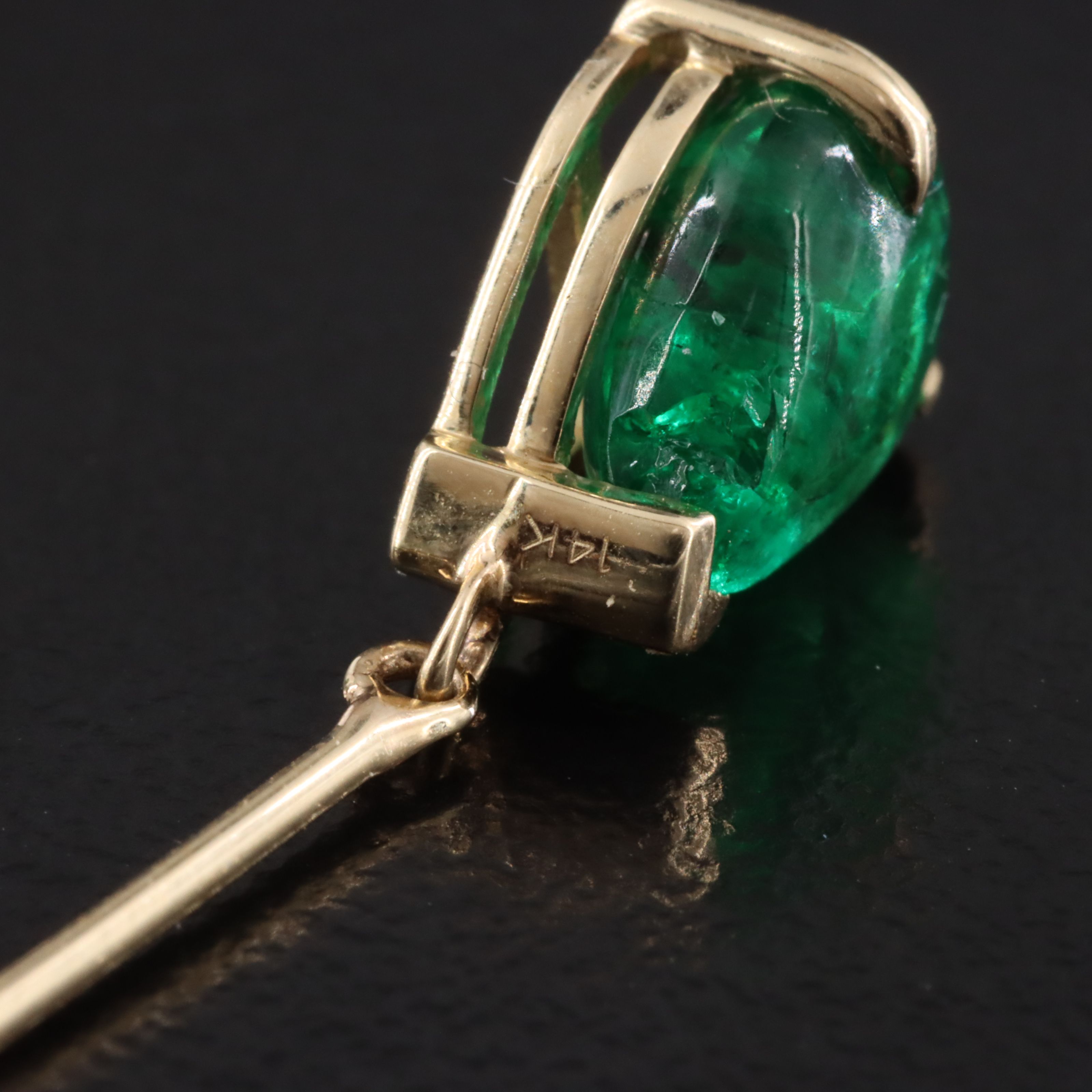 14K 3.06 CTW Emerald Earrings