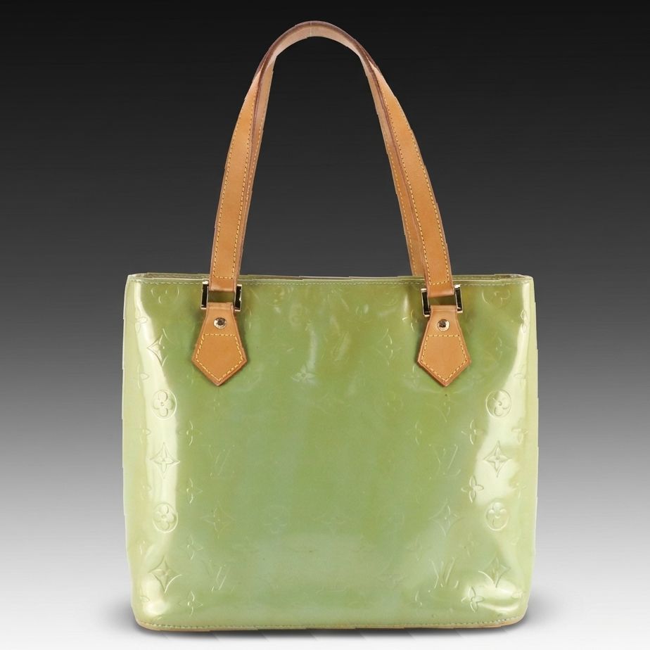 Louis Vuitton Houston Zip Tote Bag in Green Monogram Vernis and Leather