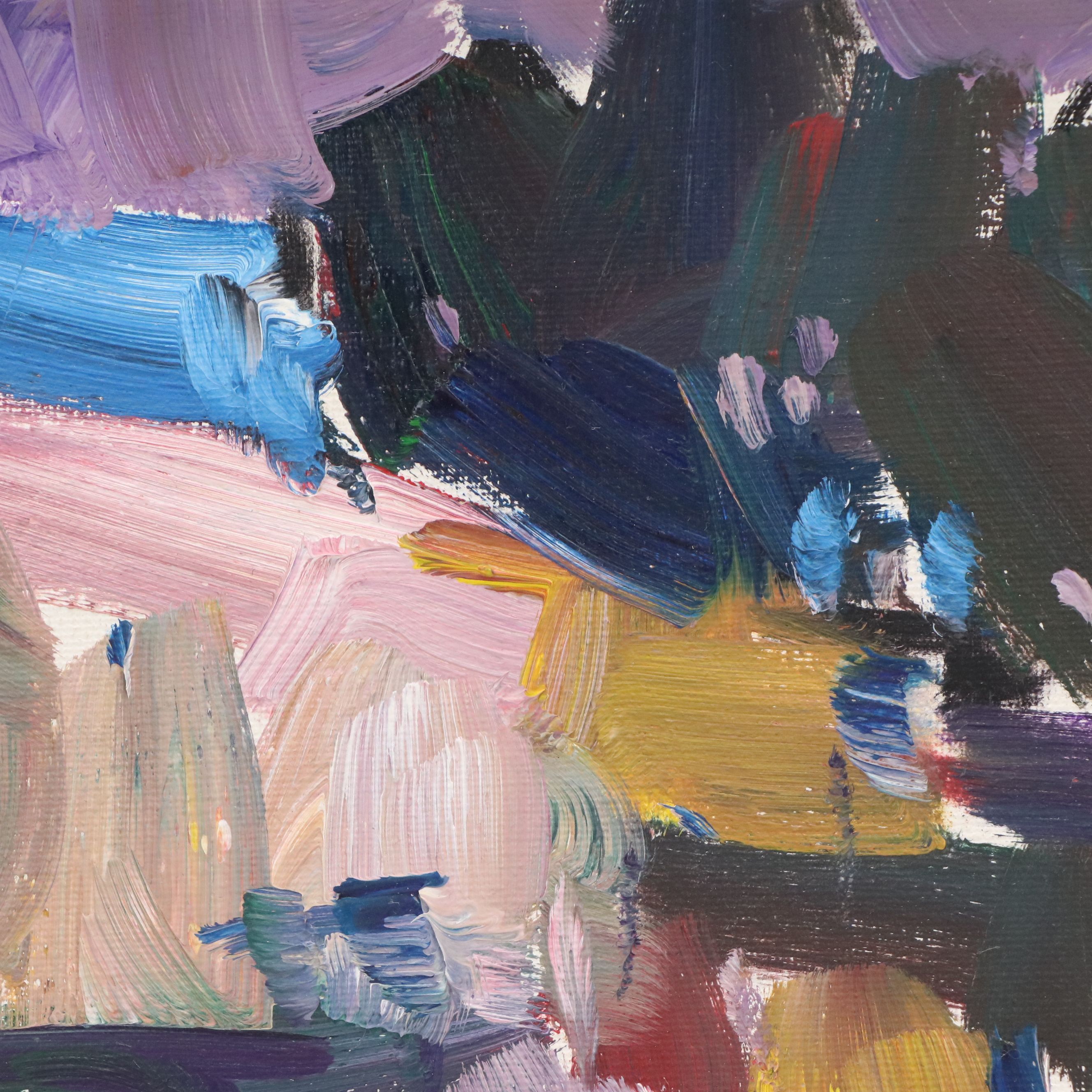 Jose Trujillo Oil Painting "Purple Sunset," 2019