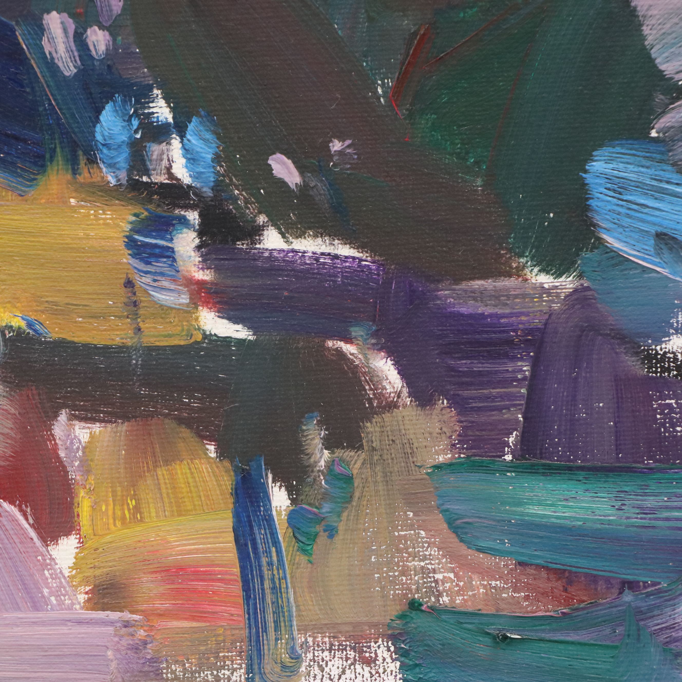 Jose Trujillo Oil Painting "Purple Sunset," 2019