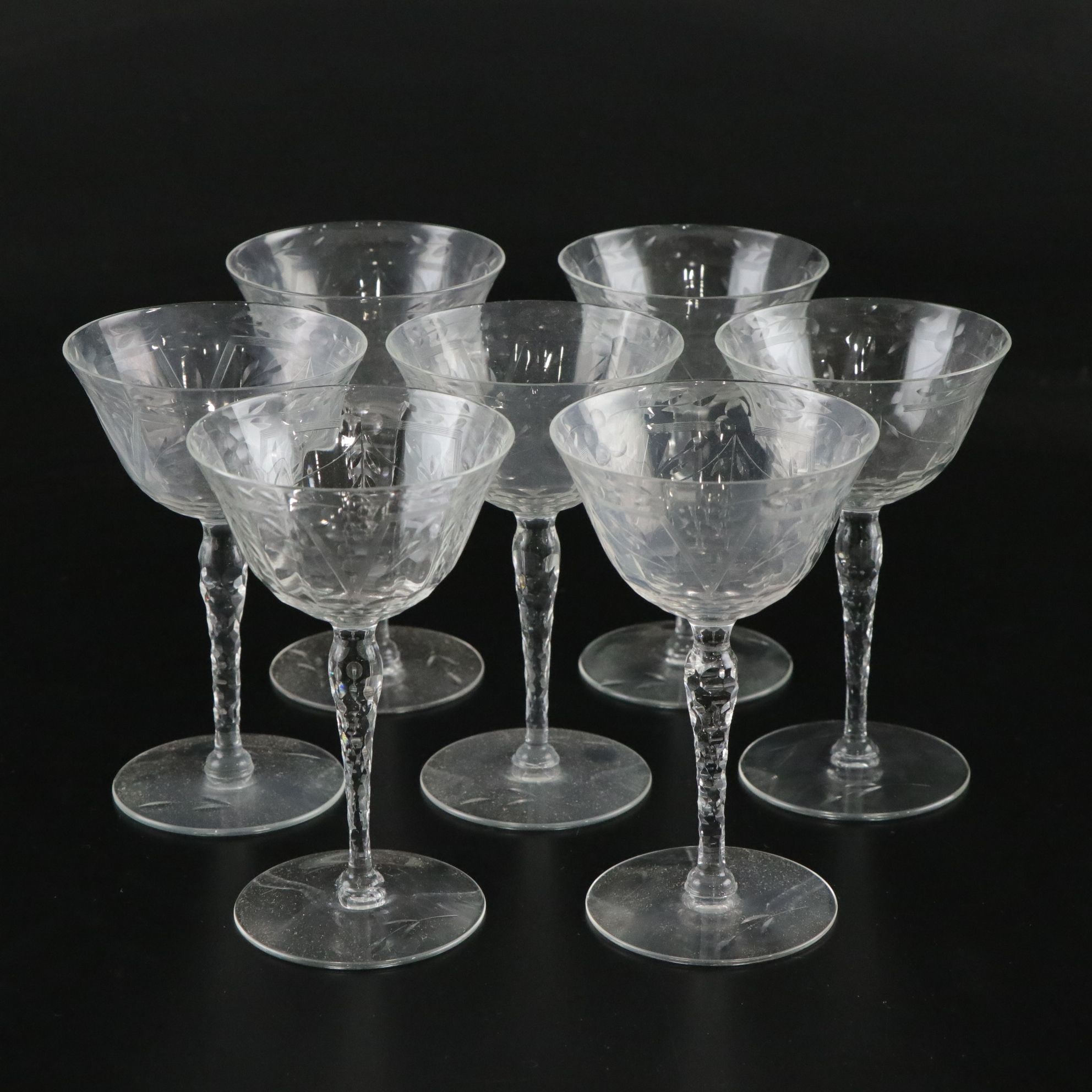 Optic Crystal Cordial, Wine, Juice and Champagne Glass Collection