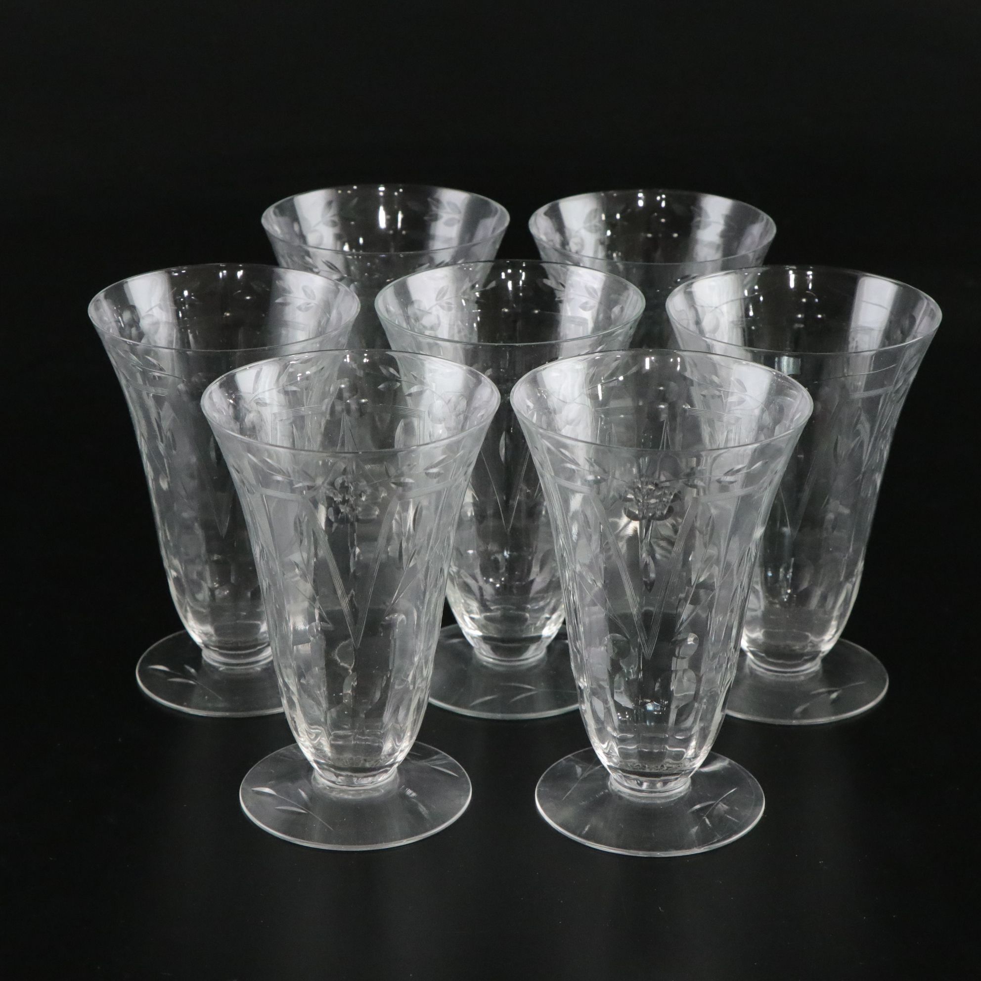Optic Crystal Cordial, Wine, Juice and Champagne Glass Collection