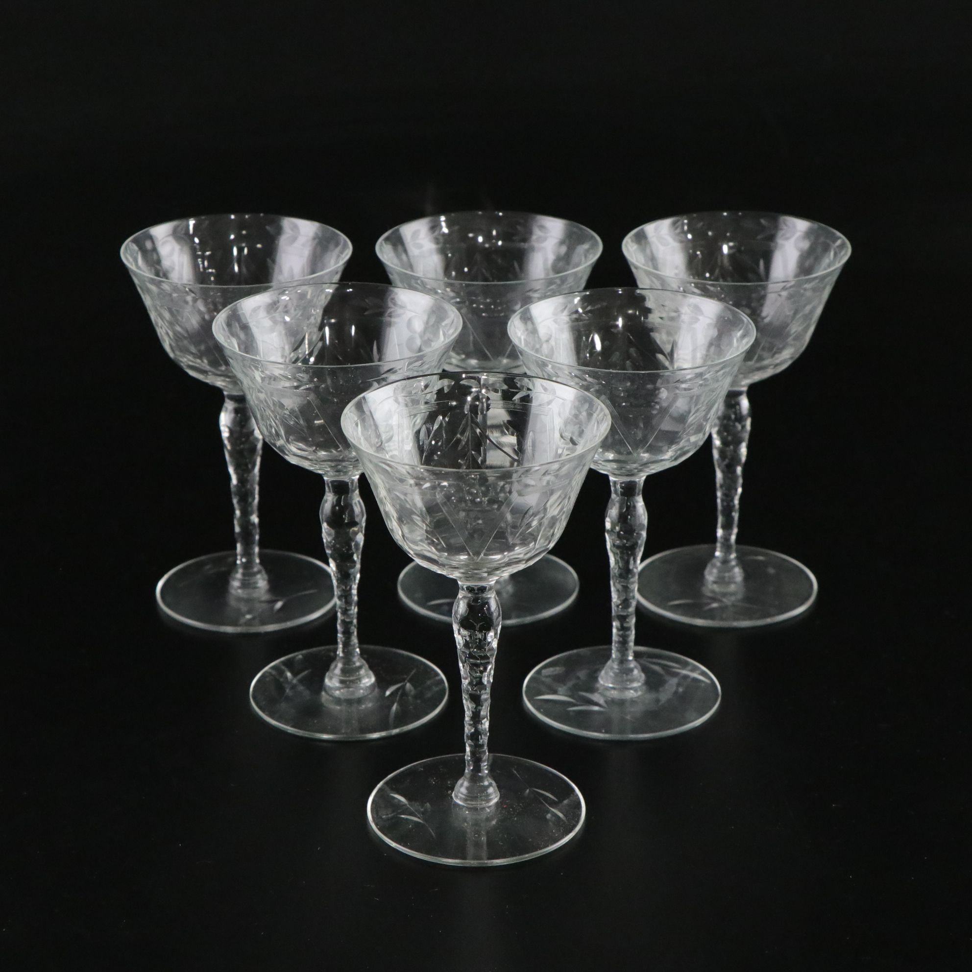 Optic Crystal Cordial, Wine, Juice and Champagne Glass Collection