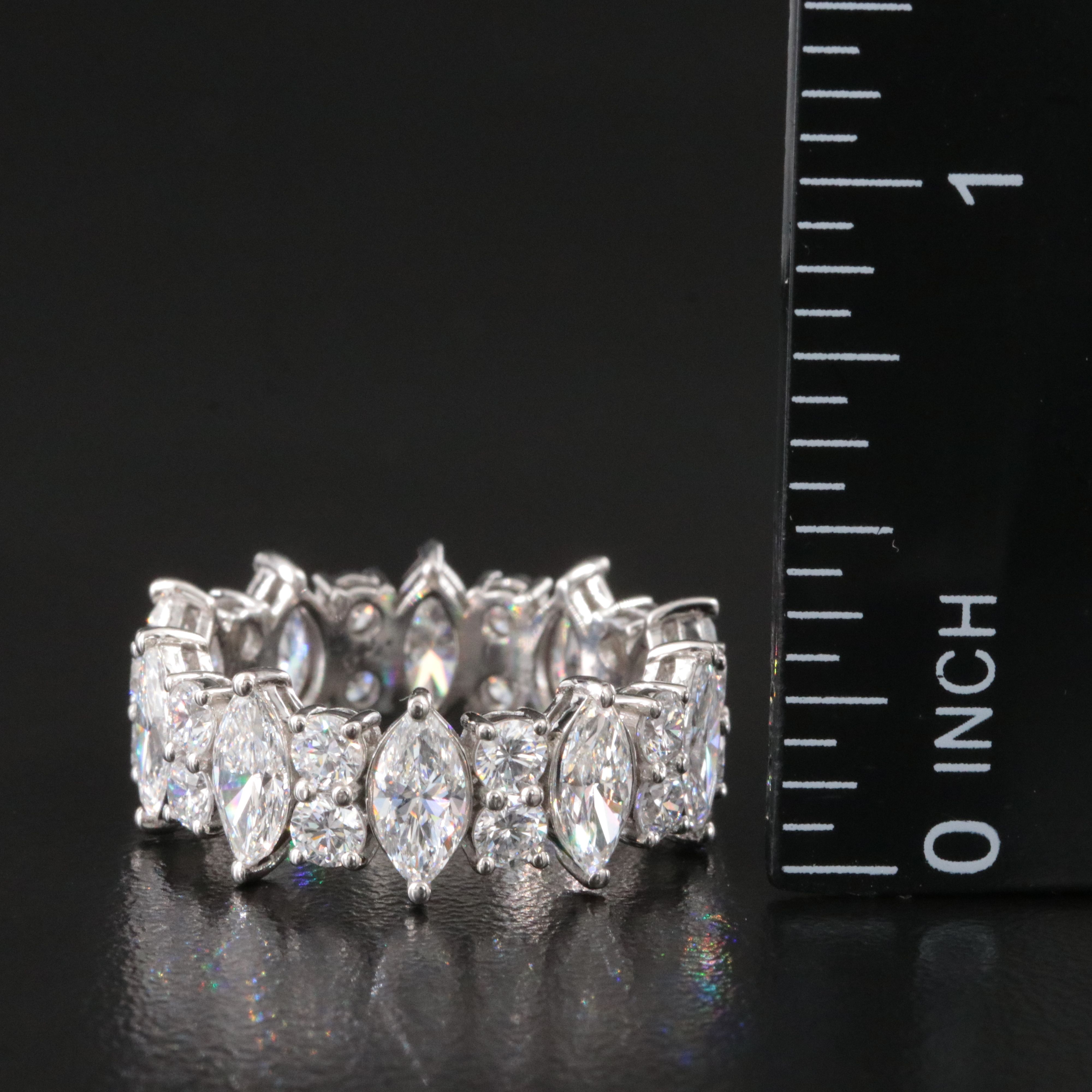 Platinum 4.91 CTW Lab Grown Diamond Eternity Band