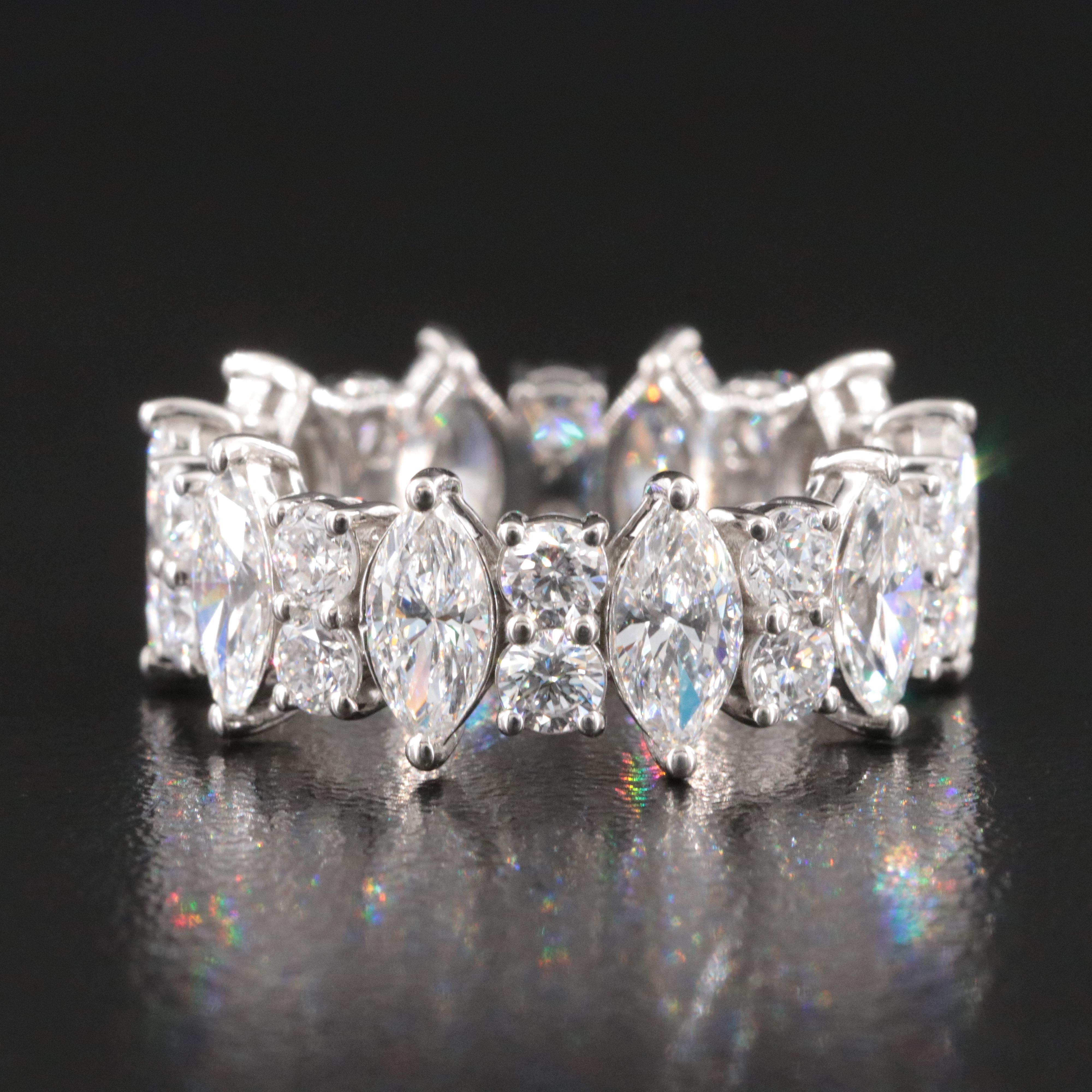 Platinum 4.91 CTW Lab Grown Diamond Eternity Band