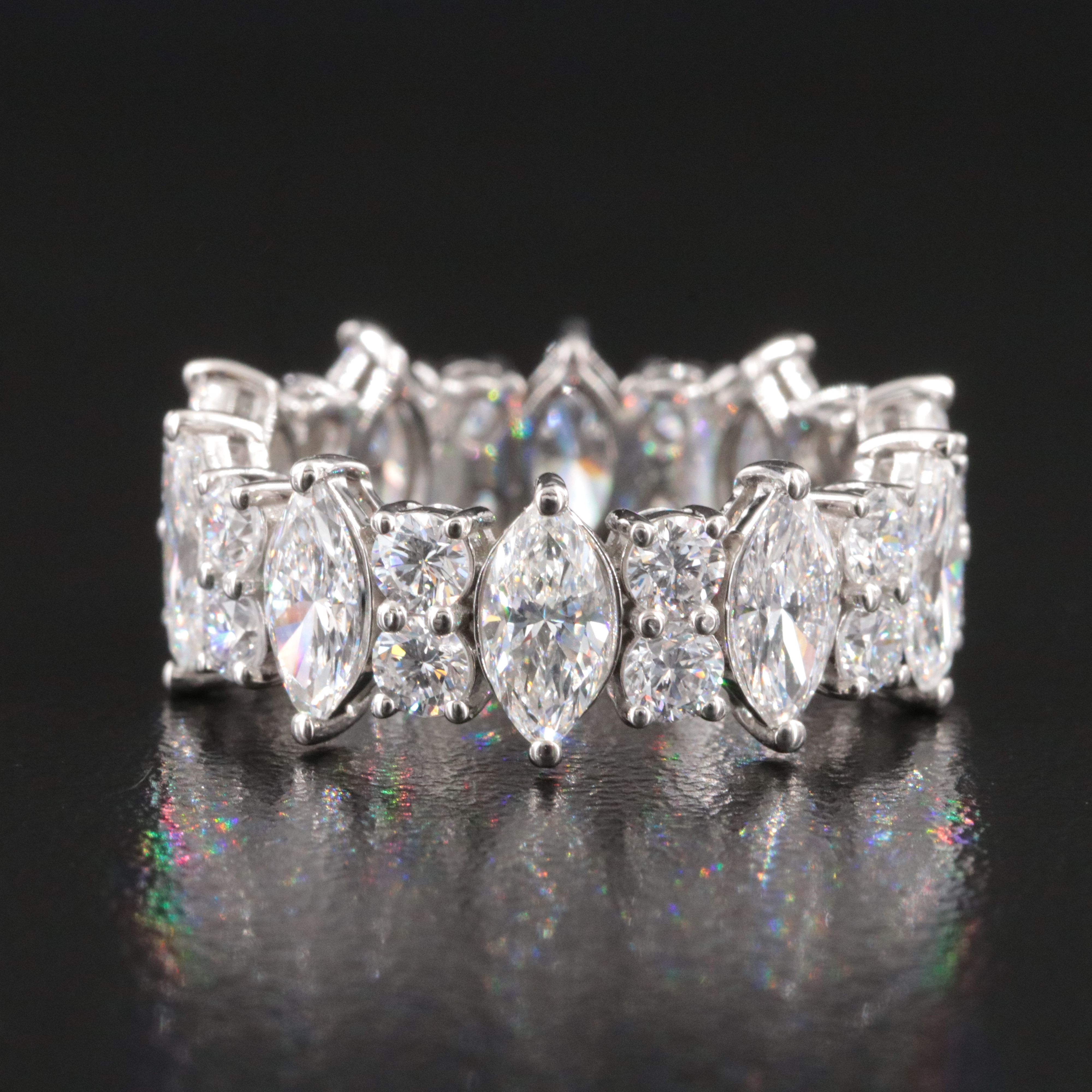 Platinum 4.91 CTW Lab Grown Diamond Eternity Band