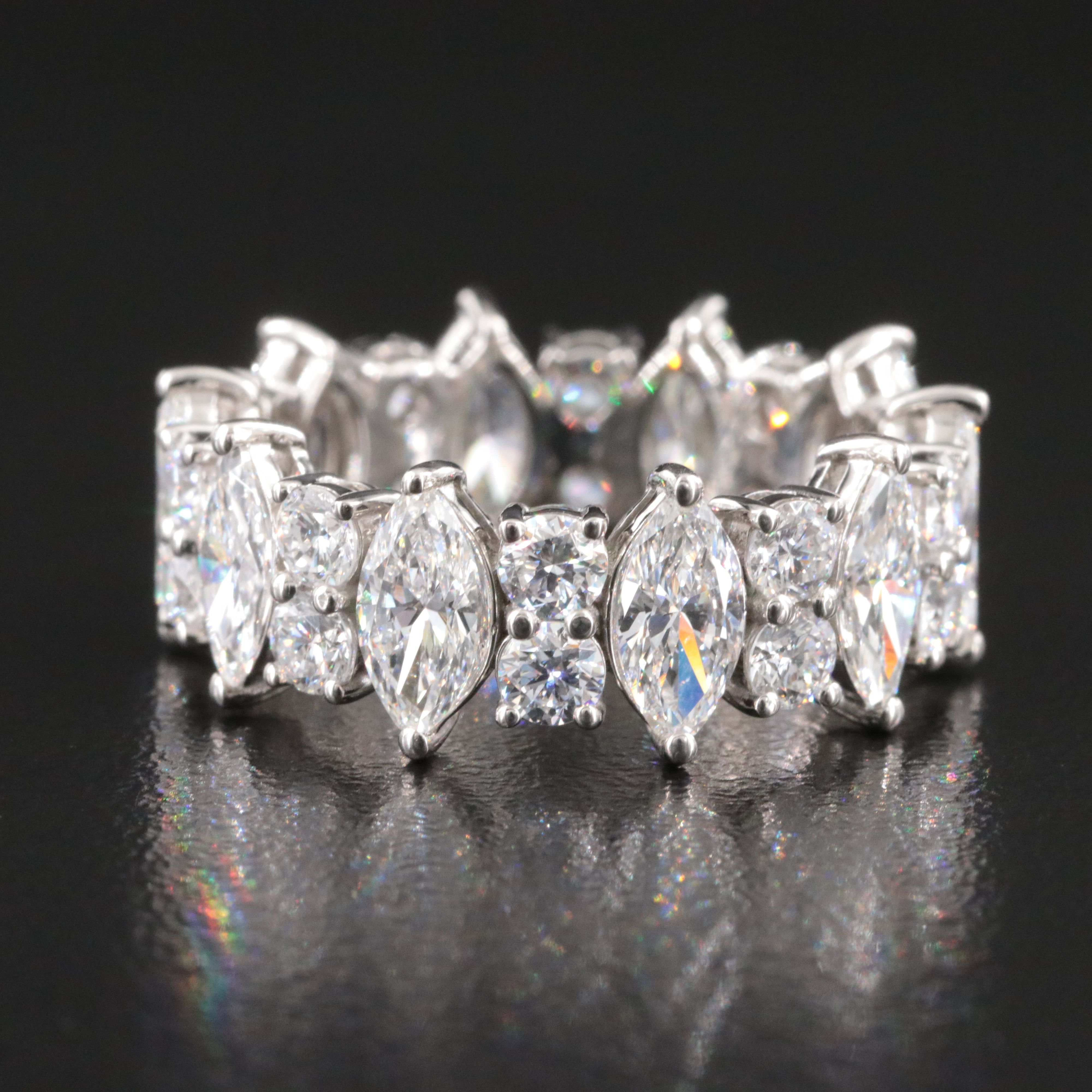 Platinum 4.91 CTW Lab Grown Diamond Eternity Band