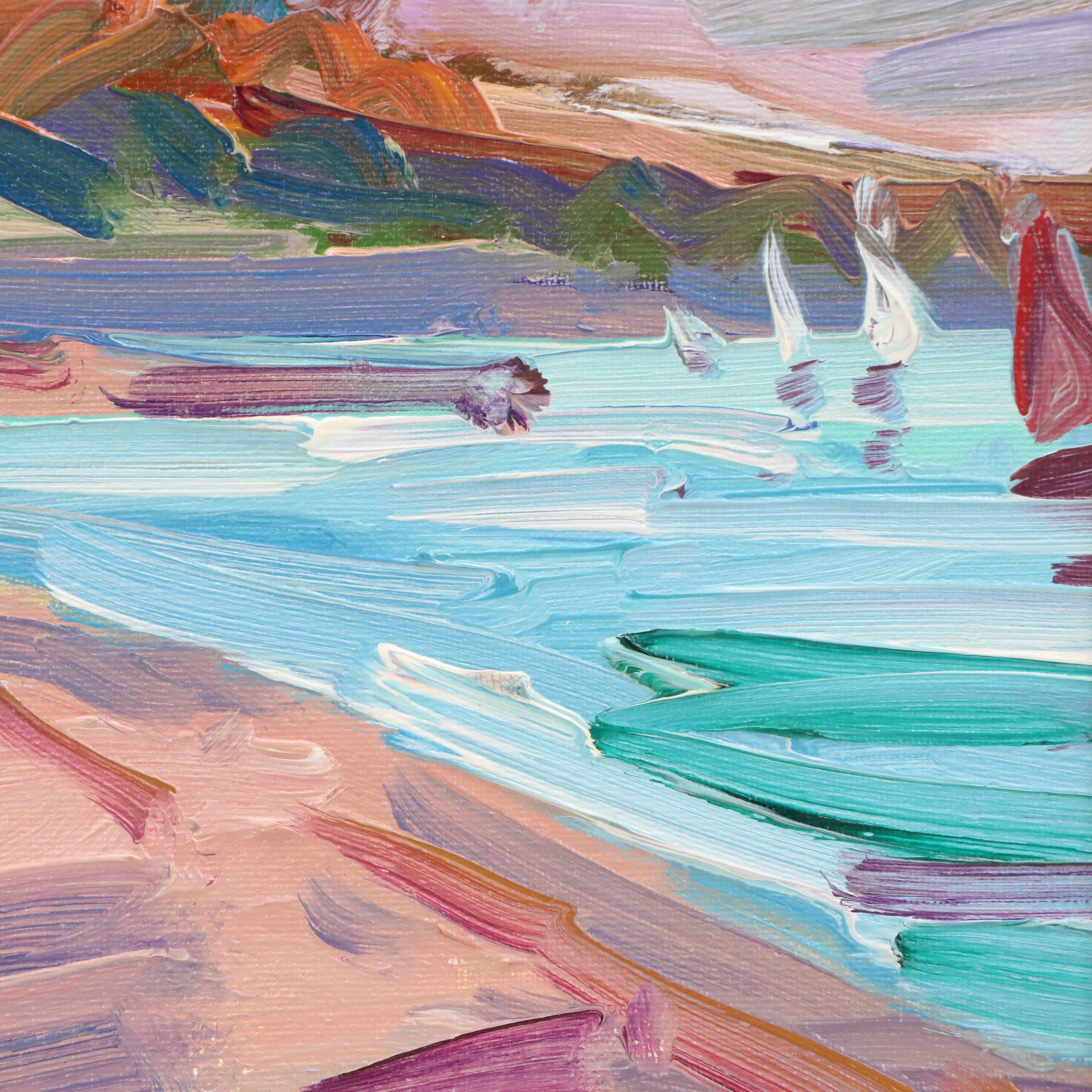 Jose Trujillo Oil Painting "The Beach," 2016