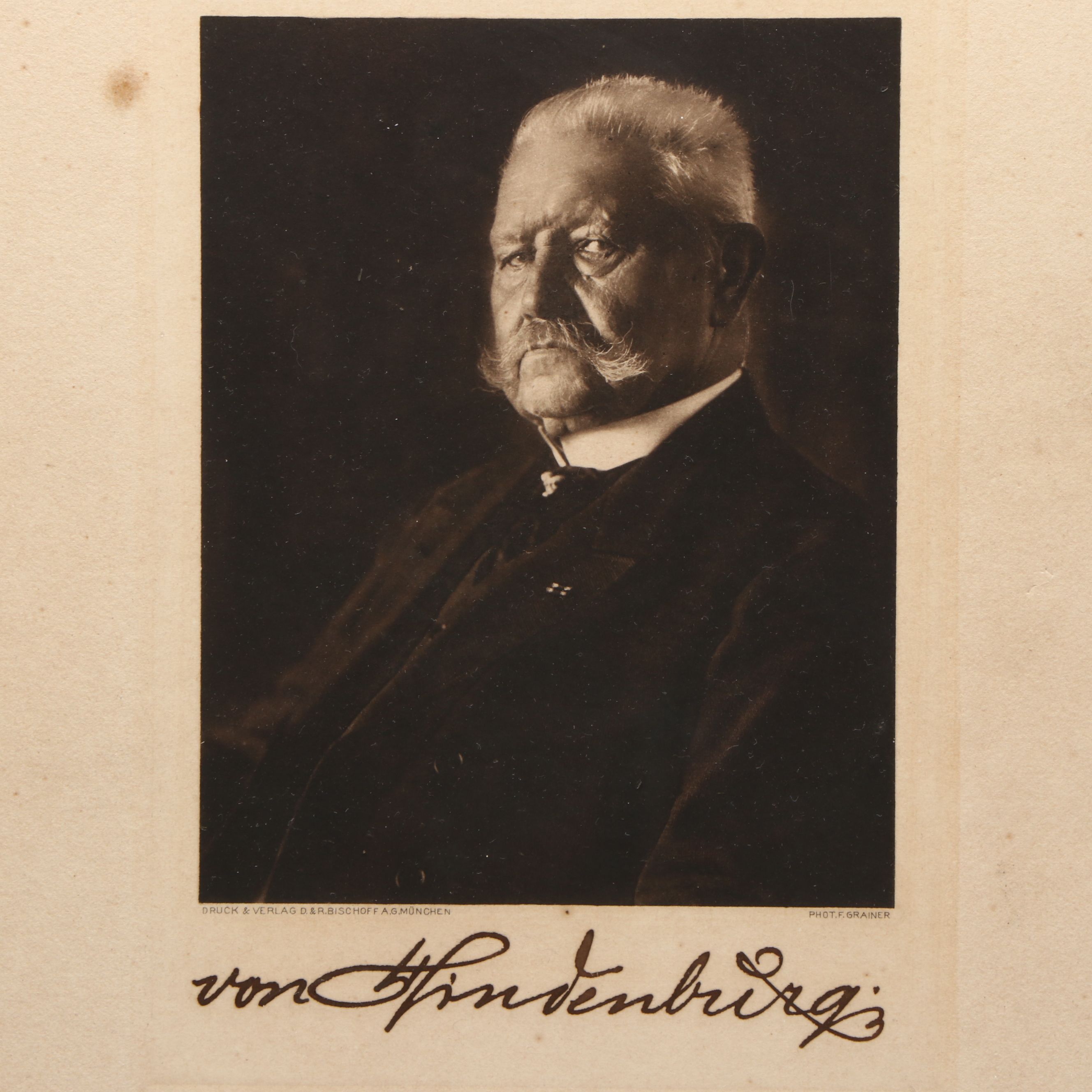 Paul Von Hindenburg, Rufus Isaacs and Aristide Briand Signed Photographs