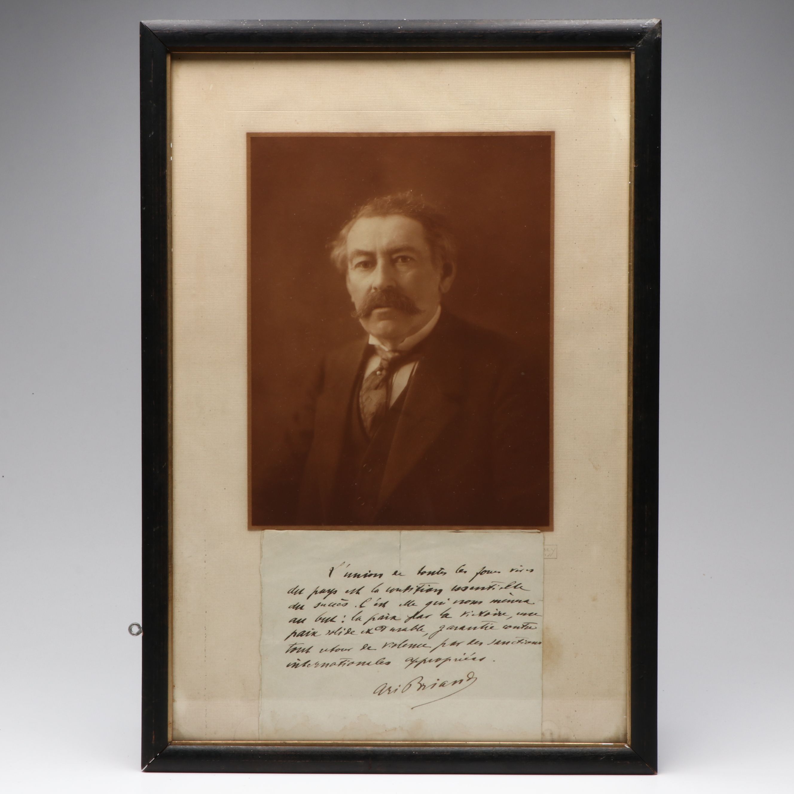 Paul Von Hindenburg, Rufus Isaacs and Aristide Briand Signed Photographs