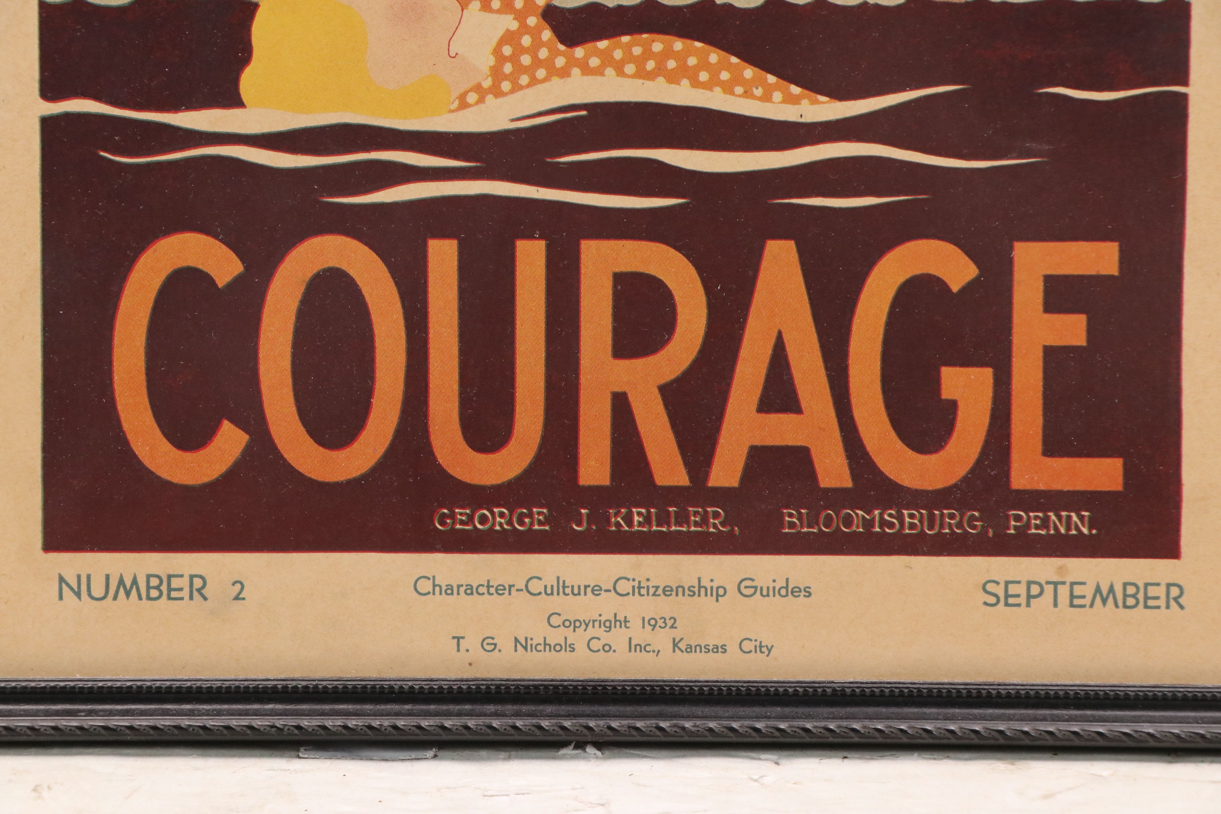 Character-Culture-Citizenship Guides George J. Keller Relief Halftone "Courage"