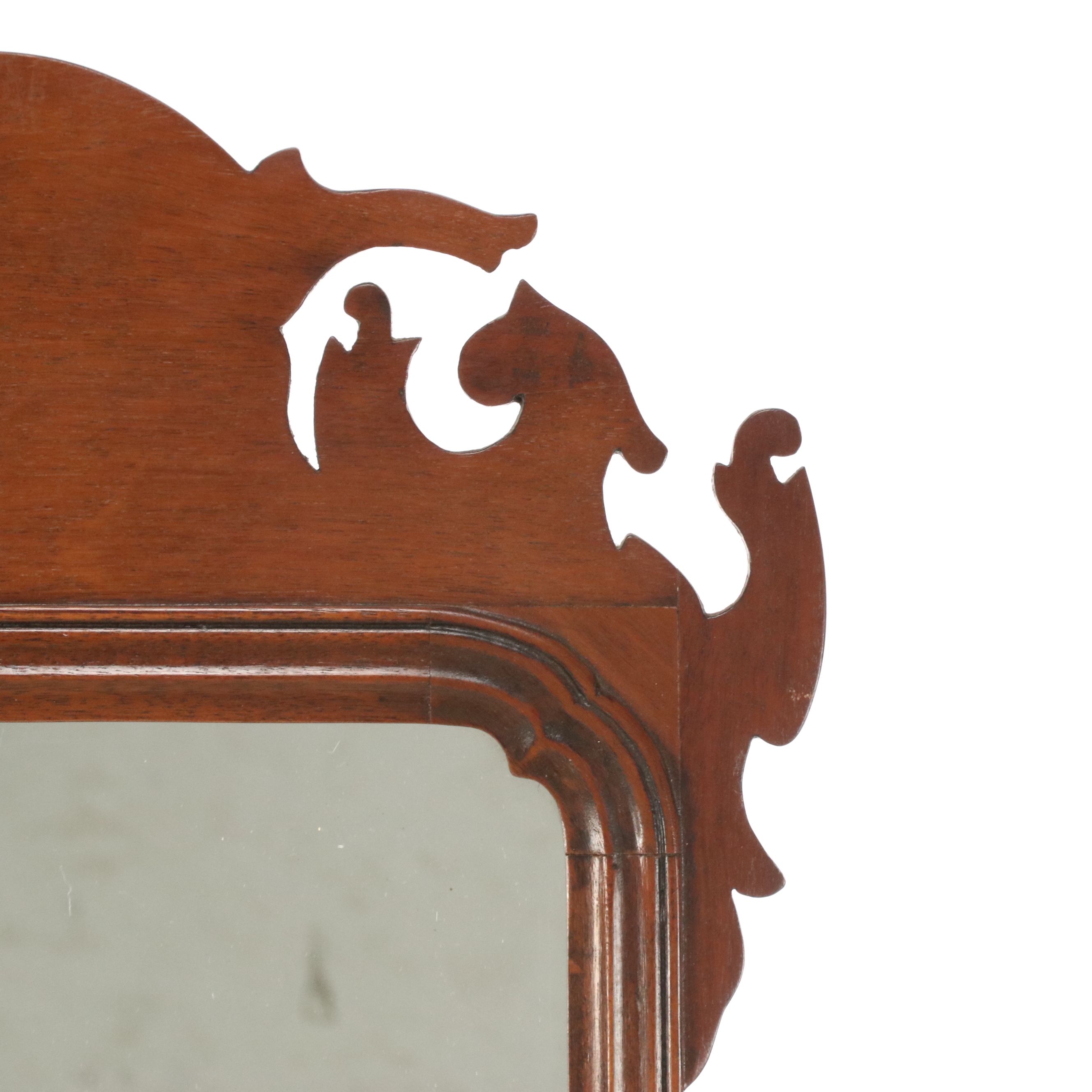 Chippendale Style Mahogany Framed Wall Mirror, 19th Century
