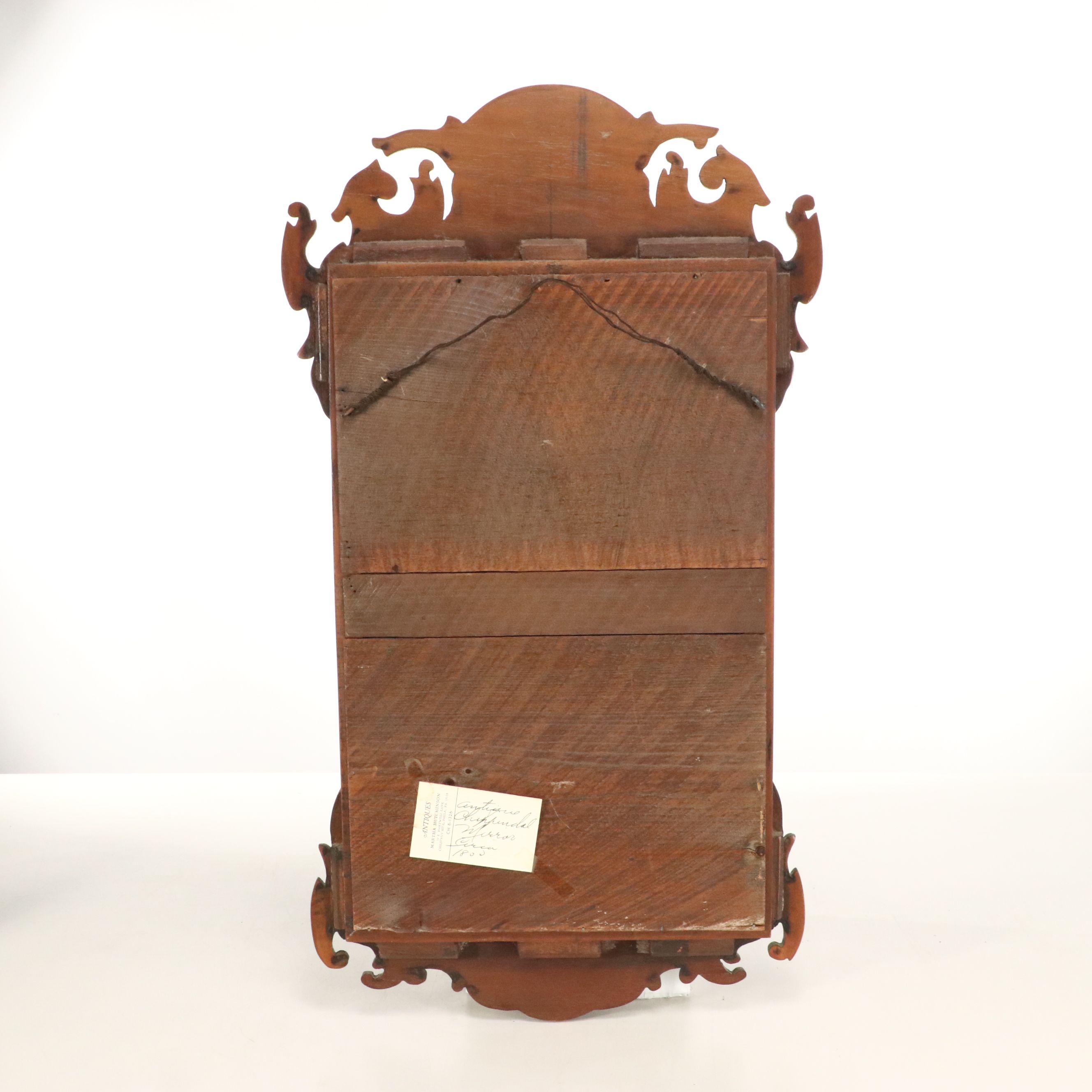 Chippendale Style Mahogany Framed Wall Mirror, 19th Century