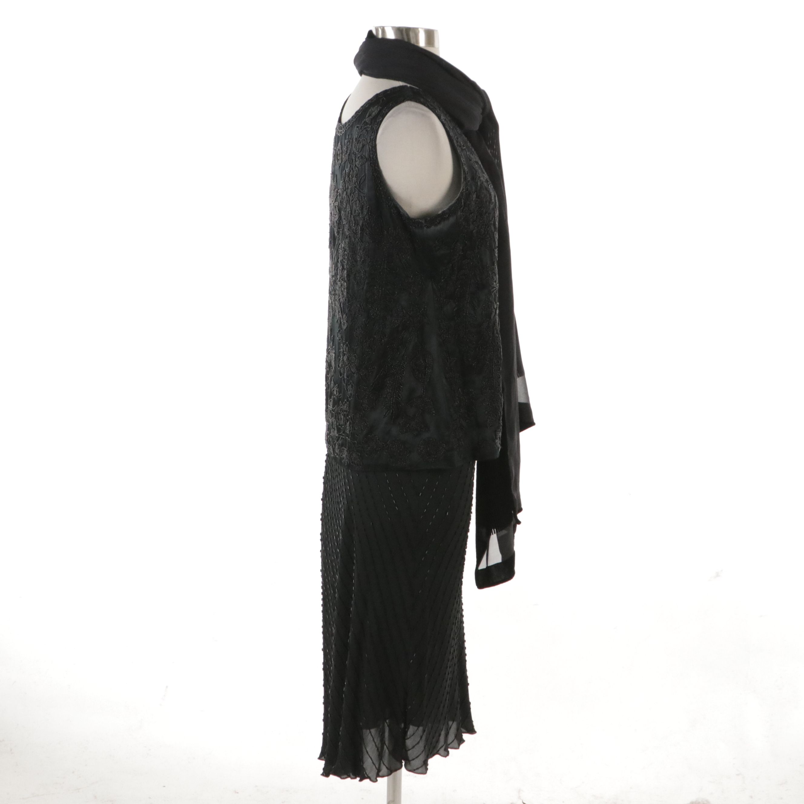 Tommy Hilfiger Beaded Silk Tank Top, Lauren Ralph Lauren Skirt, Other Scarf