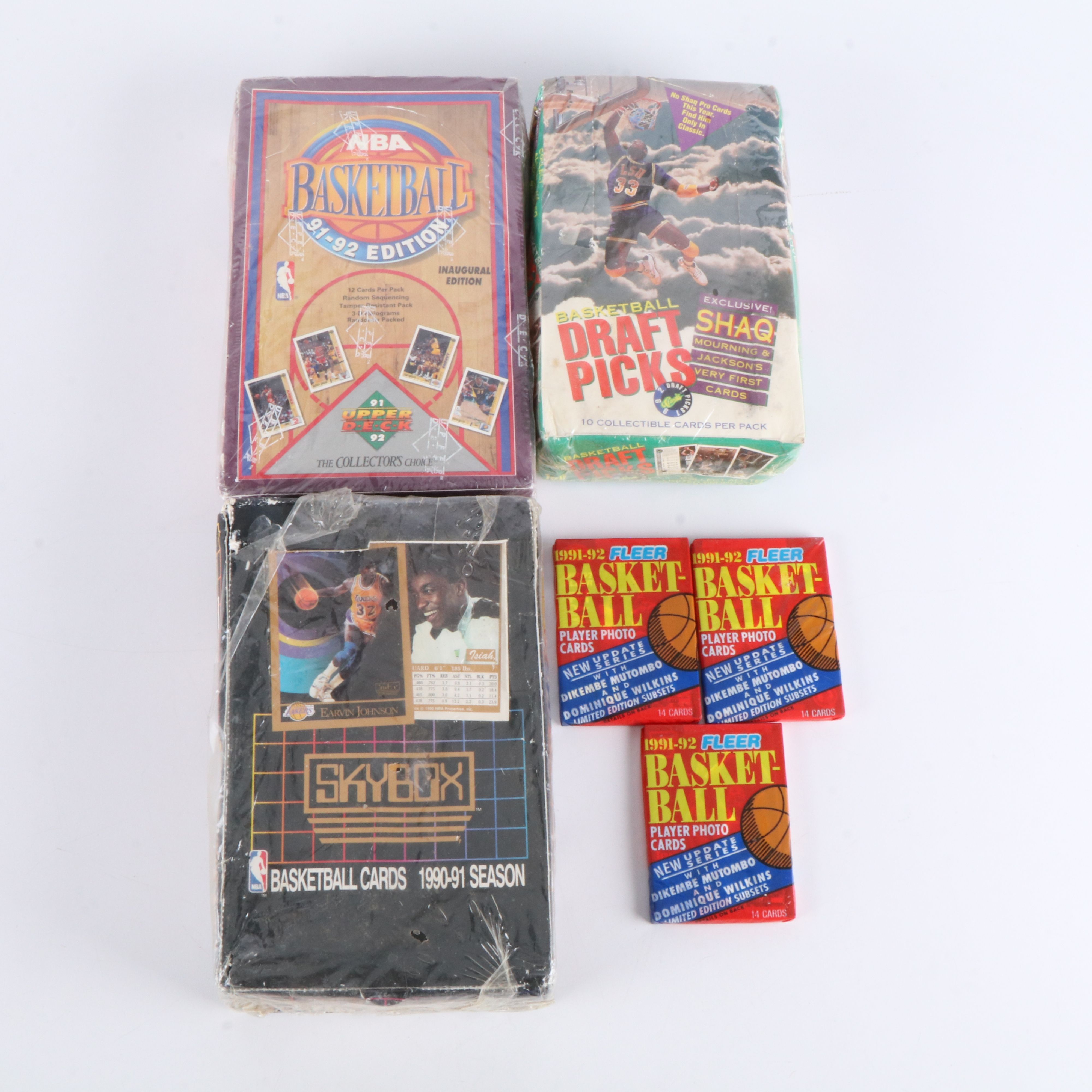 Upper Deck with More Sealed Basketball Card Packs and Boxes, 1990s