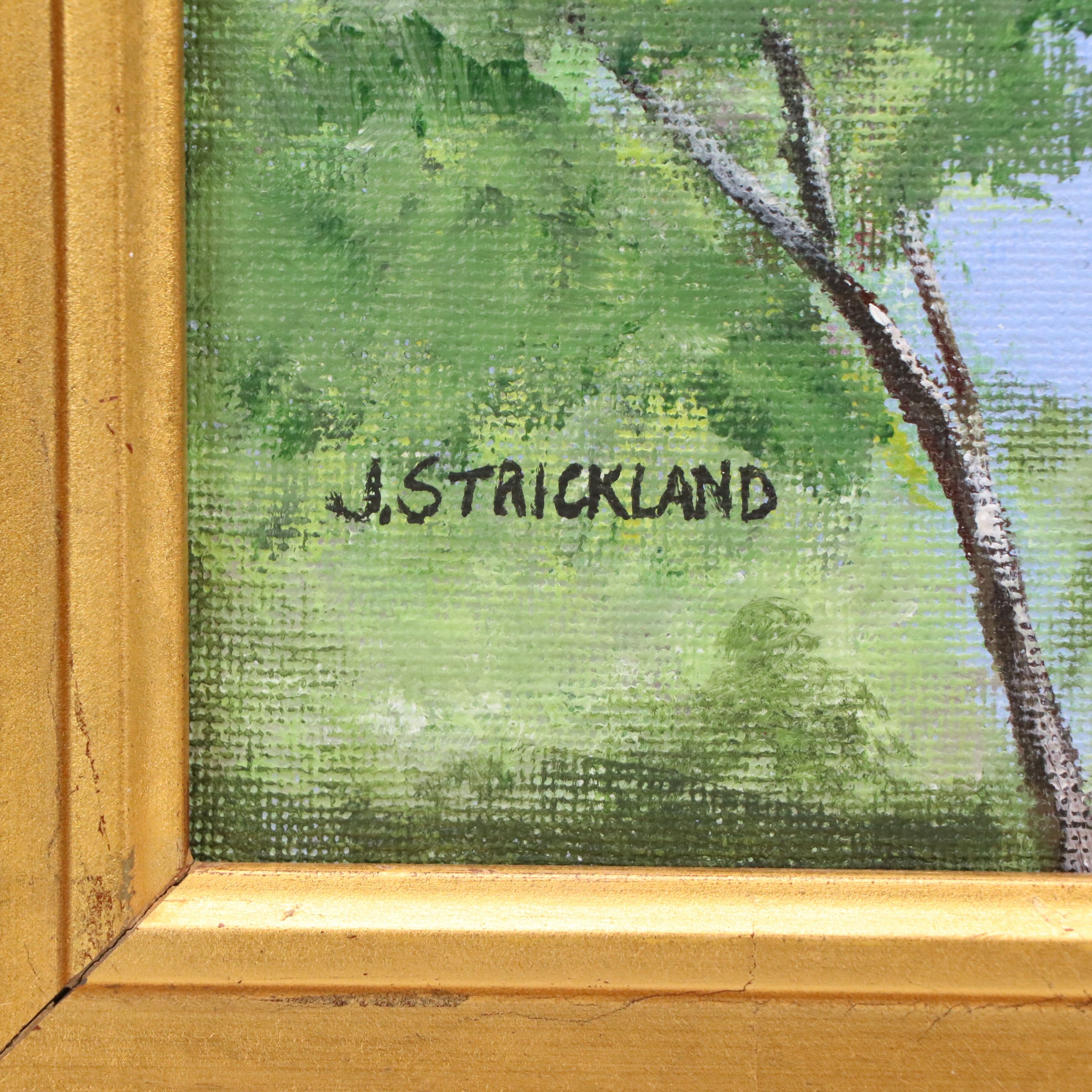 J. Strickland Acrylic Painting of Cardinal, 21st Century