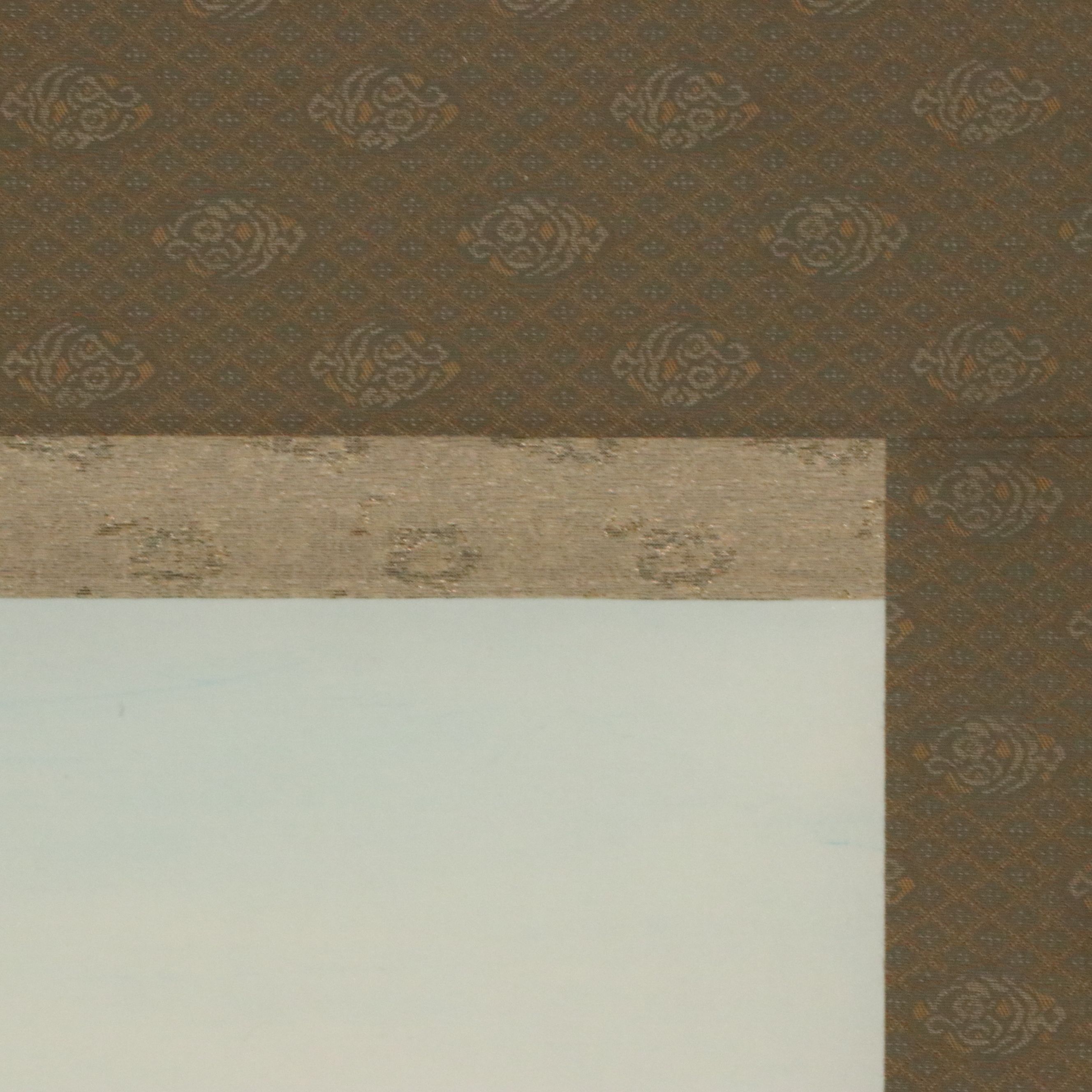 Chinese Ink and Watercolor Scroll Painting