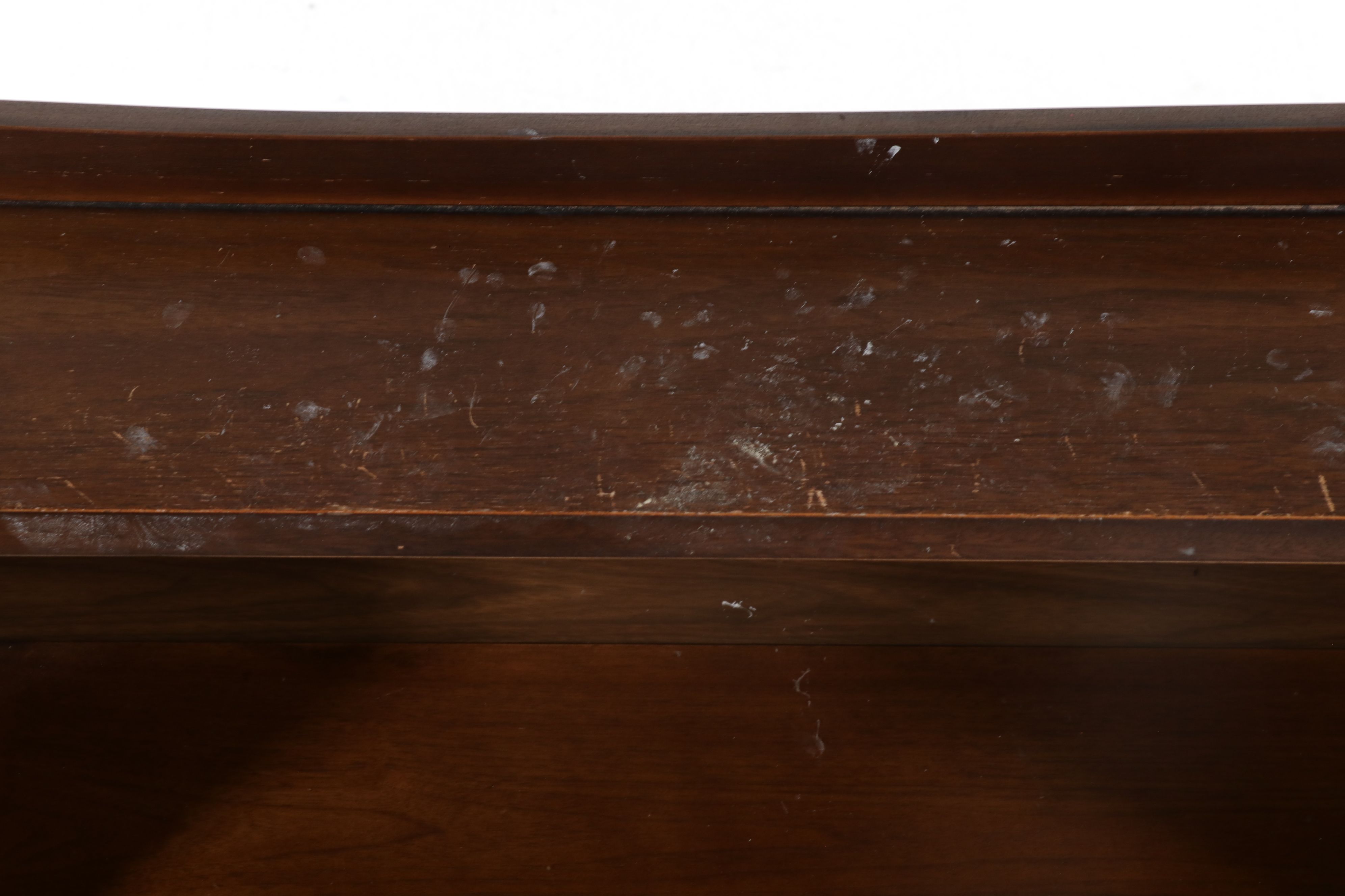 Mid Century Modern Full Size Walnut Bookcase Headboard