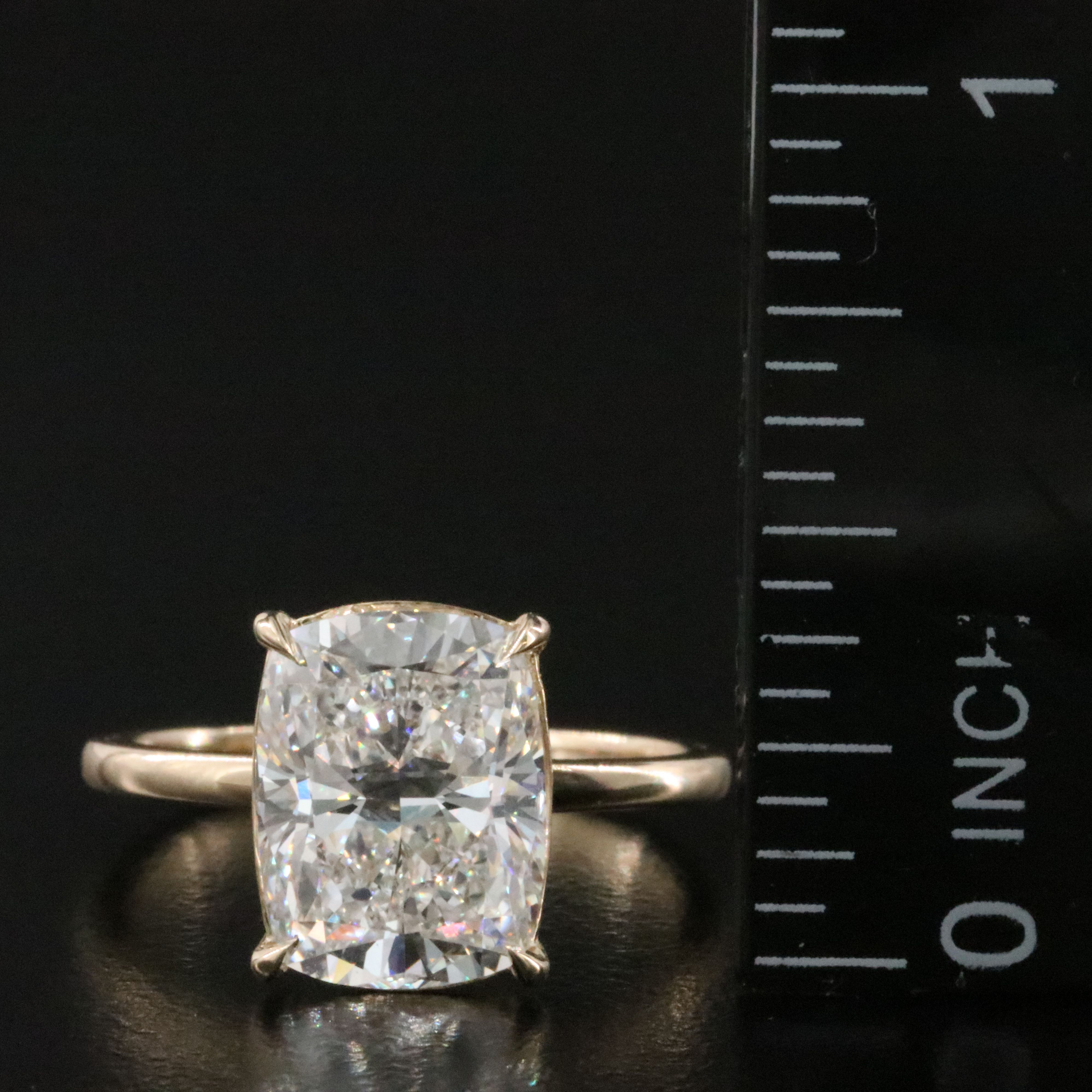 14K 4.05 CT Lab Grown Diamond Solitaire Ring with IGI Report