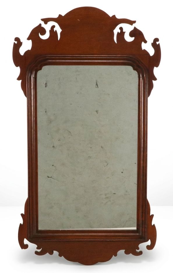 Chippendale Style Mahogany Framed Wall Mirror, 19th Century