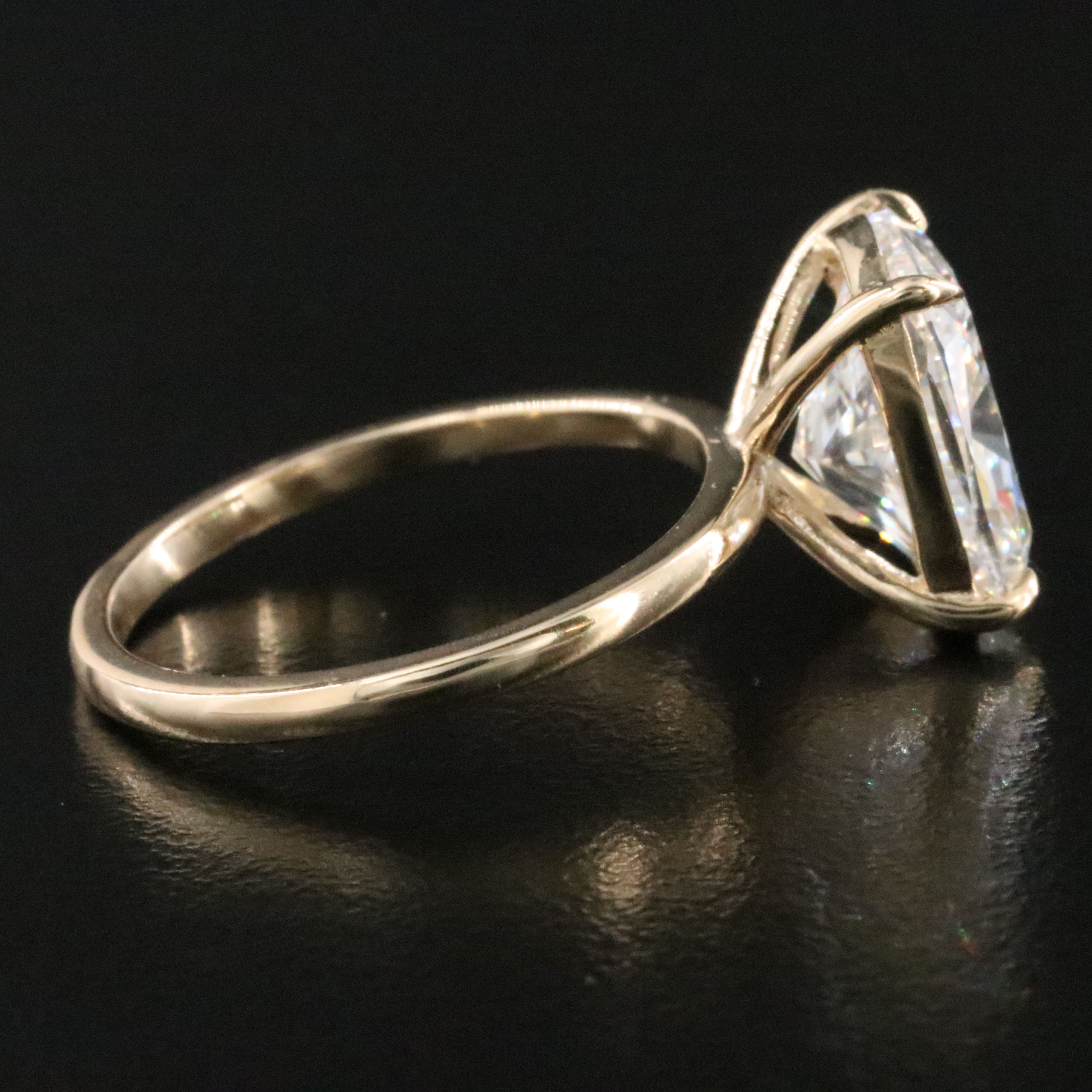 14K 4.05 CT Lab Grown Diamond Solitaire Ring with IGI Report