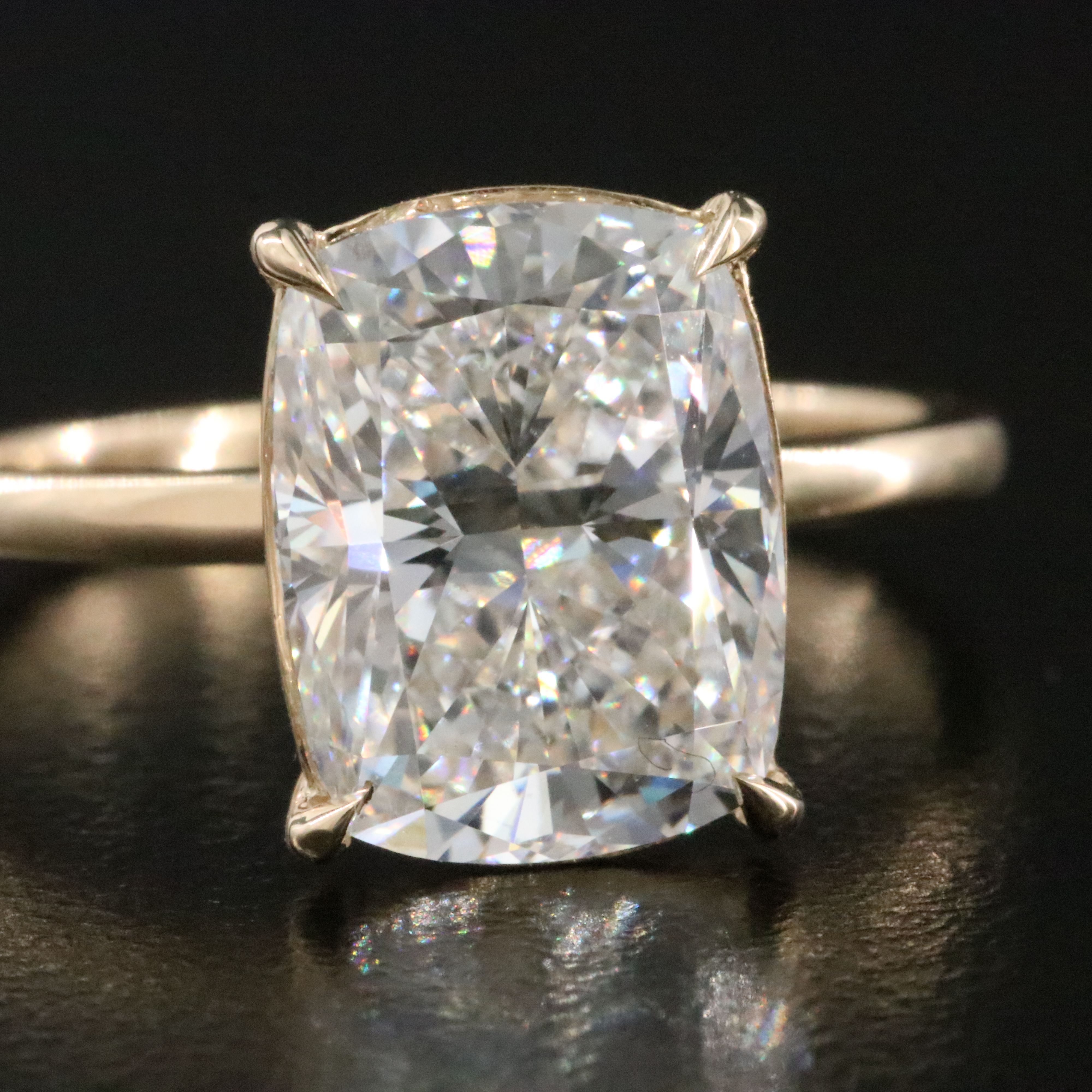 14K 4.05 CT Lab Grown Diamond Solitaire Ring with IGI Report