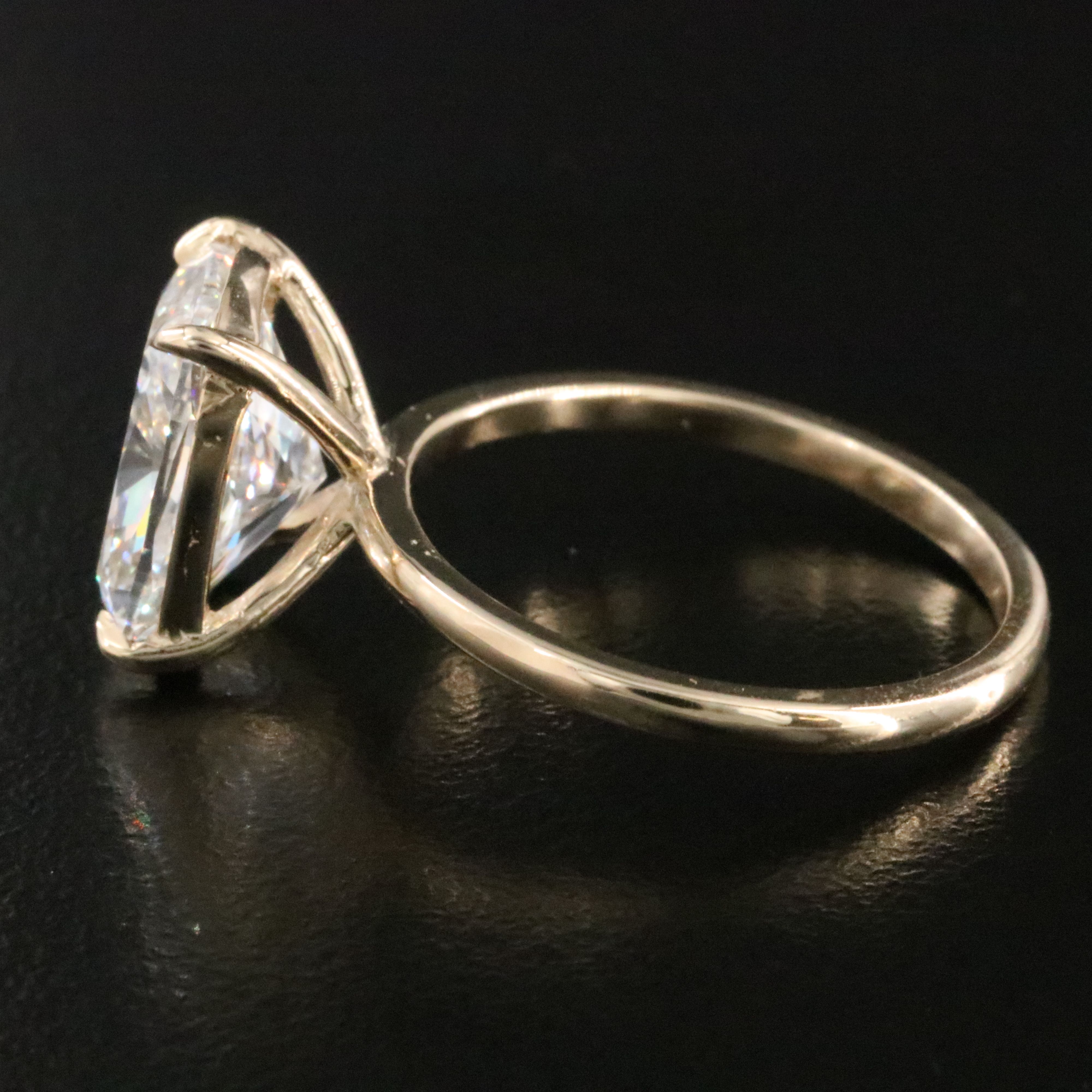 14K 4.05 CT Lab Grown Diamond Solitaire Ring with IGI Report