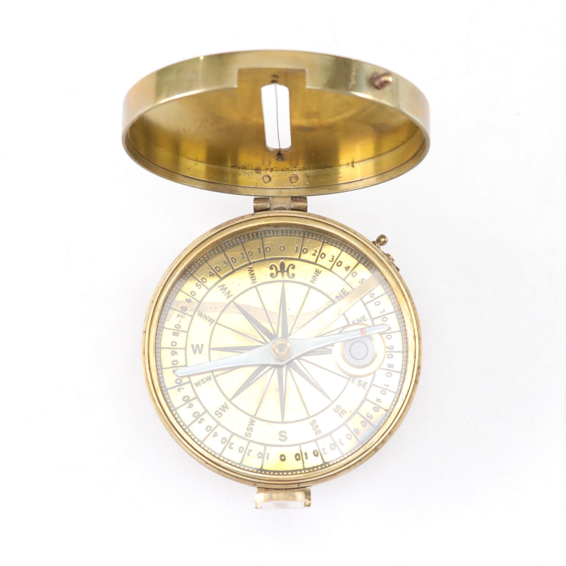 Brass Nautical Compasses with Binoculars and Stamp Seal