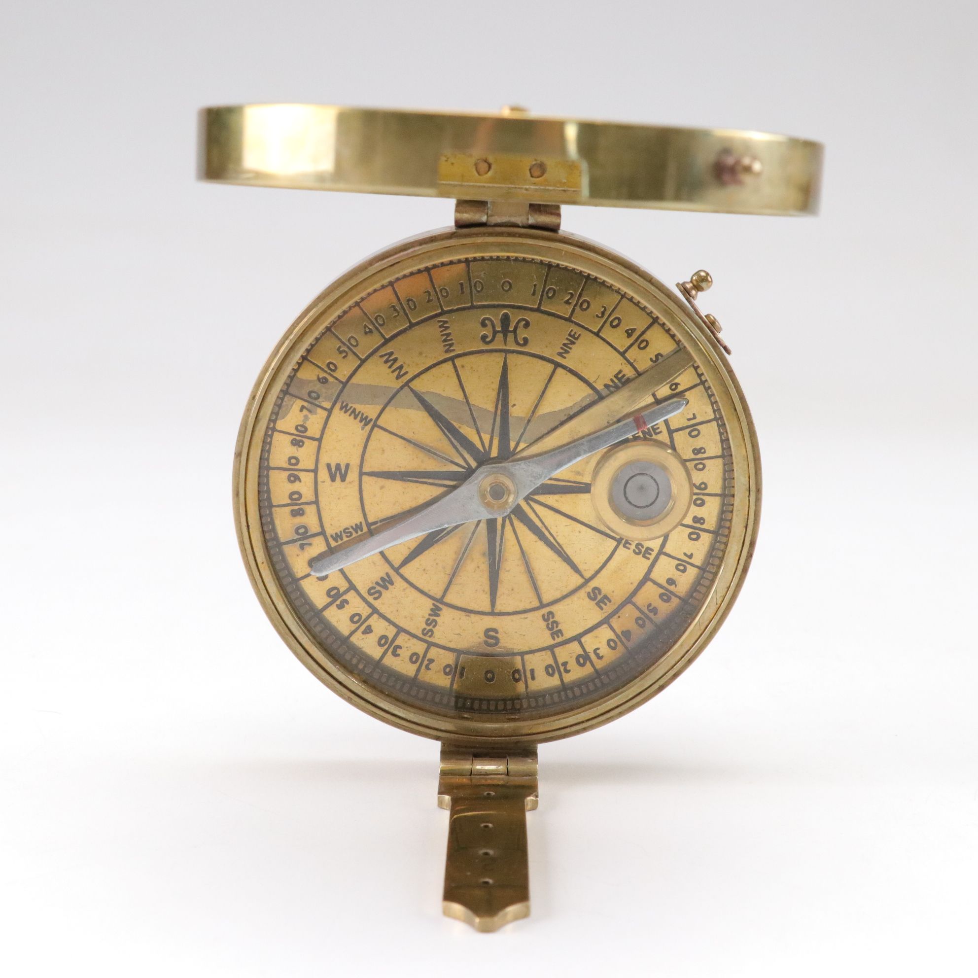 Brass Nautical Compasses with Binoculars and Stamp Seal