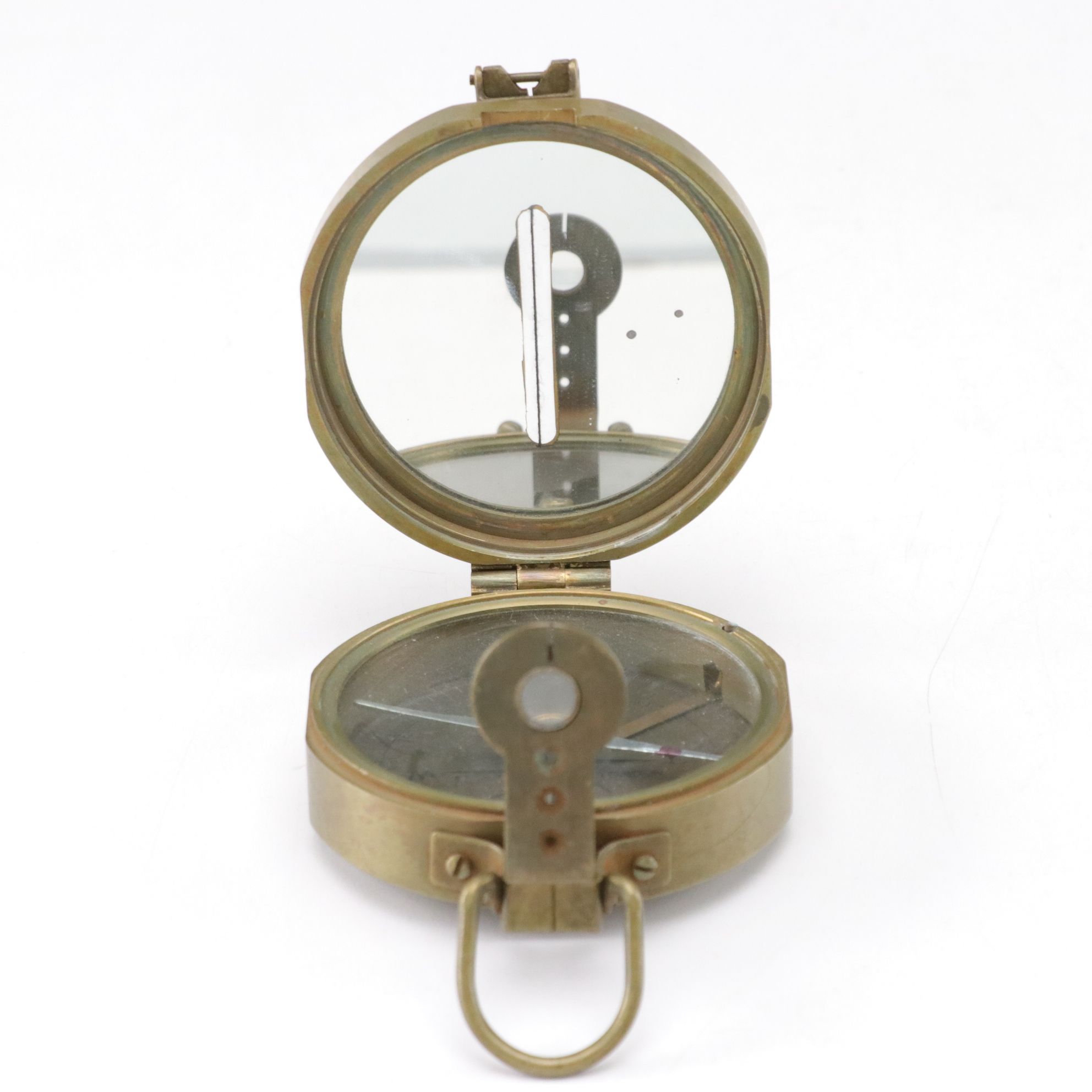 Brass Nautical Compasses with Binoculars and Stamp Seal