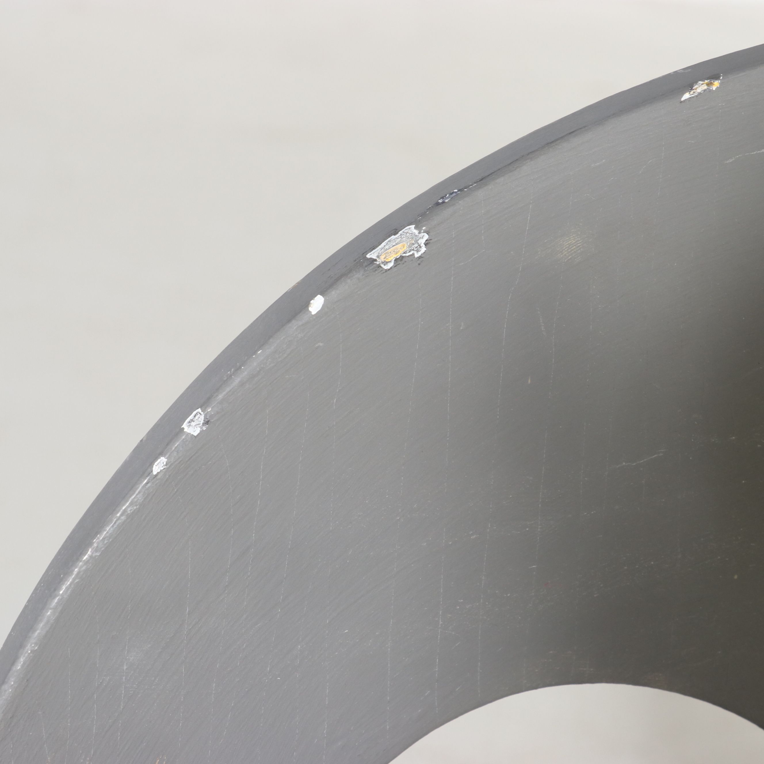 Gustavian Style Painted Scroll-Back Side Chair with Houndstooth Upholstery