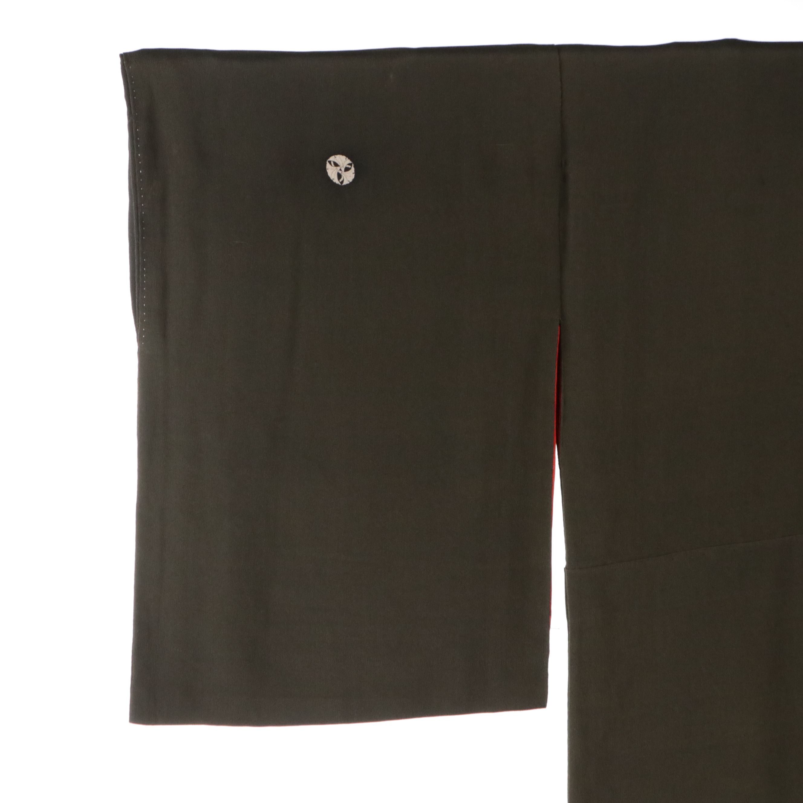 Japanese Silk Irotomesode Kimono with Cranes and Hat of Pine