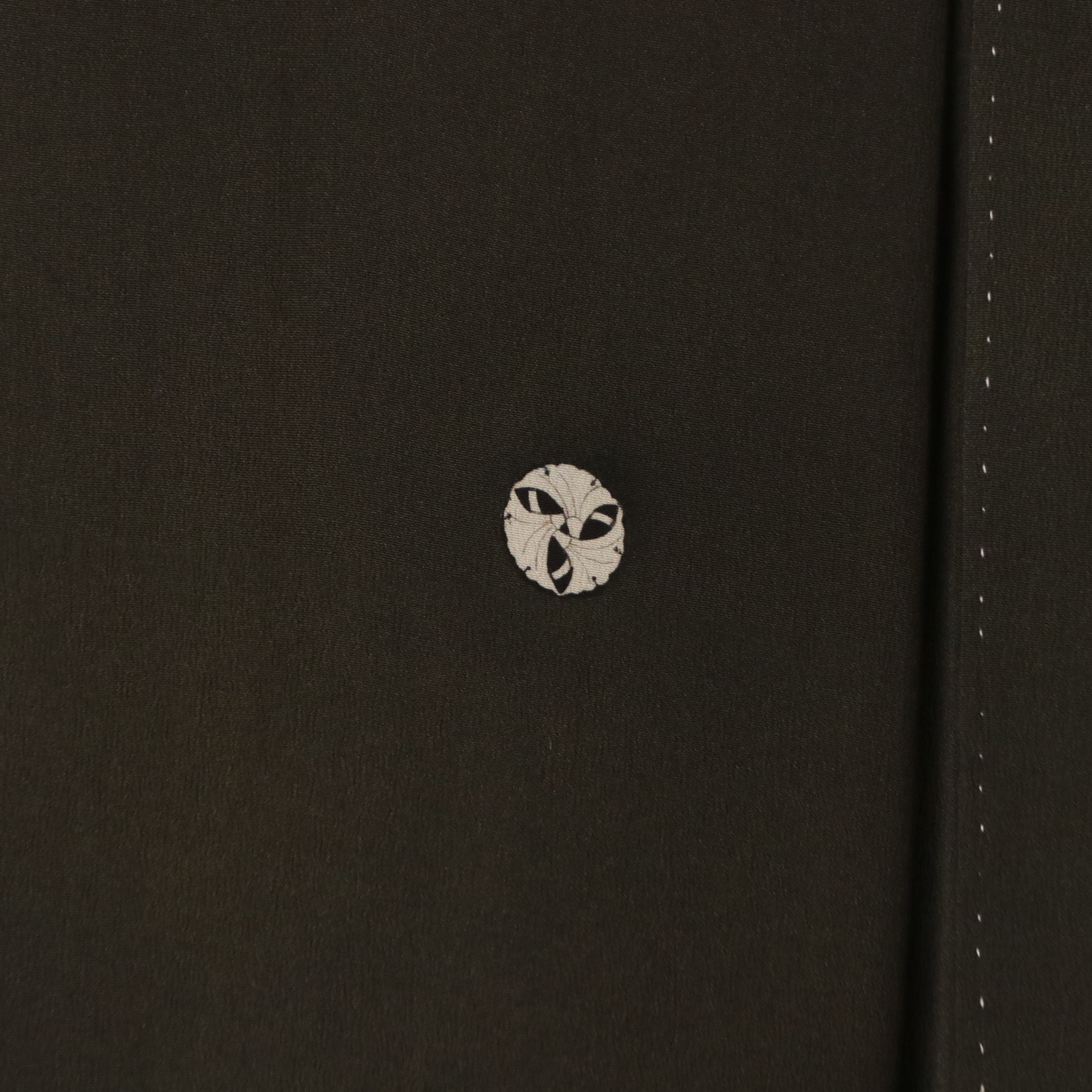 Japanese Silk Irotomesode Kimono with Cranes and Hat of Pine