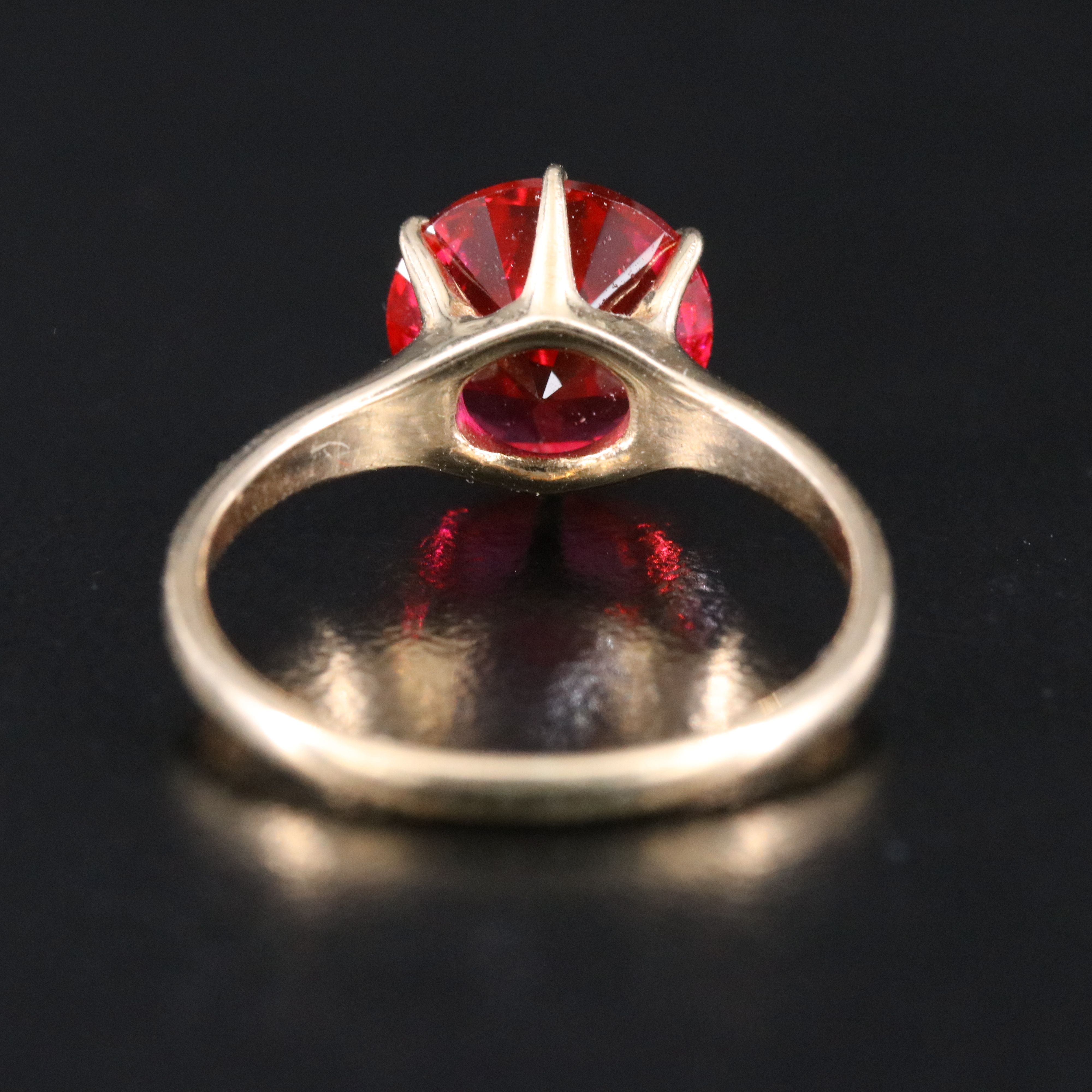 Vintage 10K Ruby Solitaire Ring