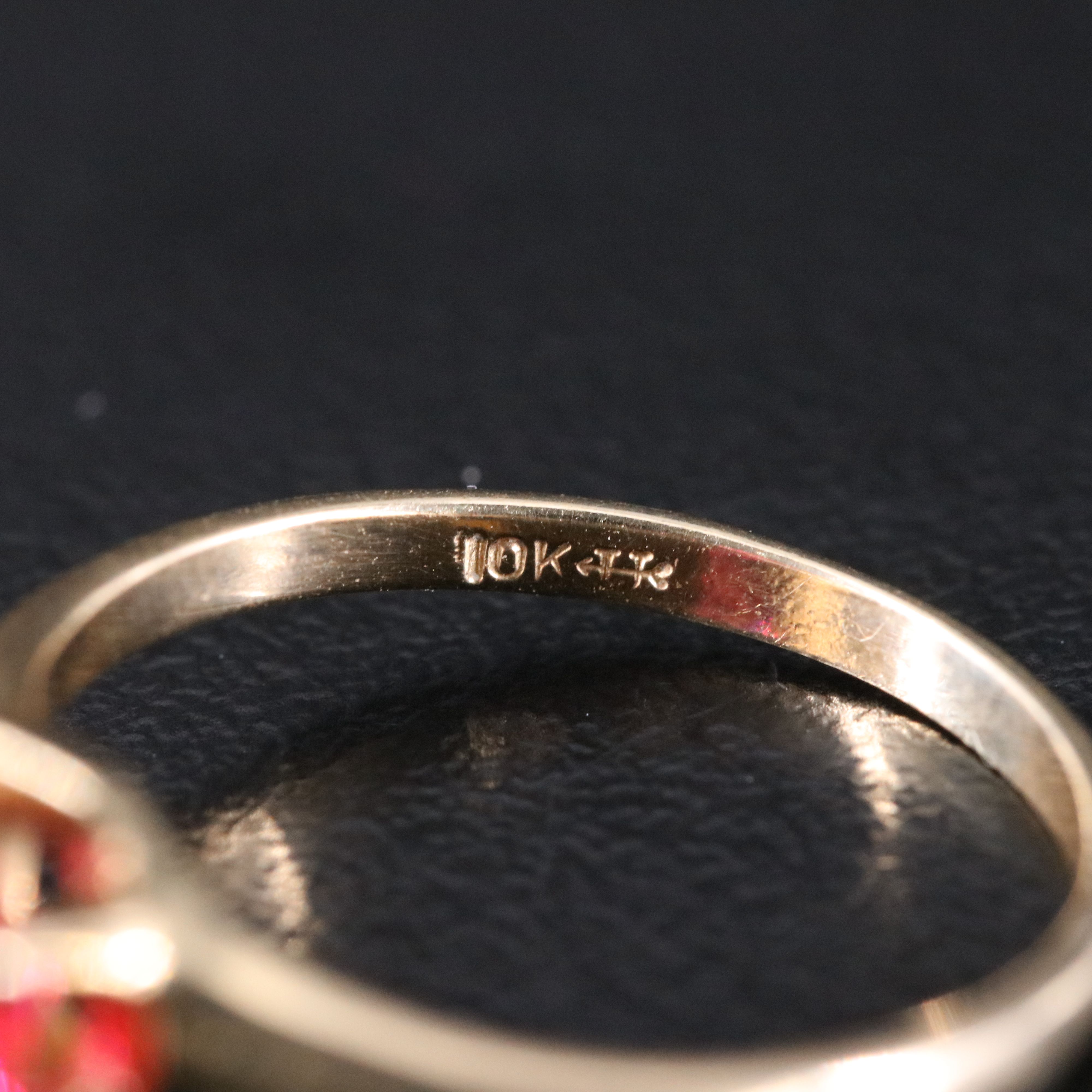 Vintage 10K Ruby Solitaire Ring