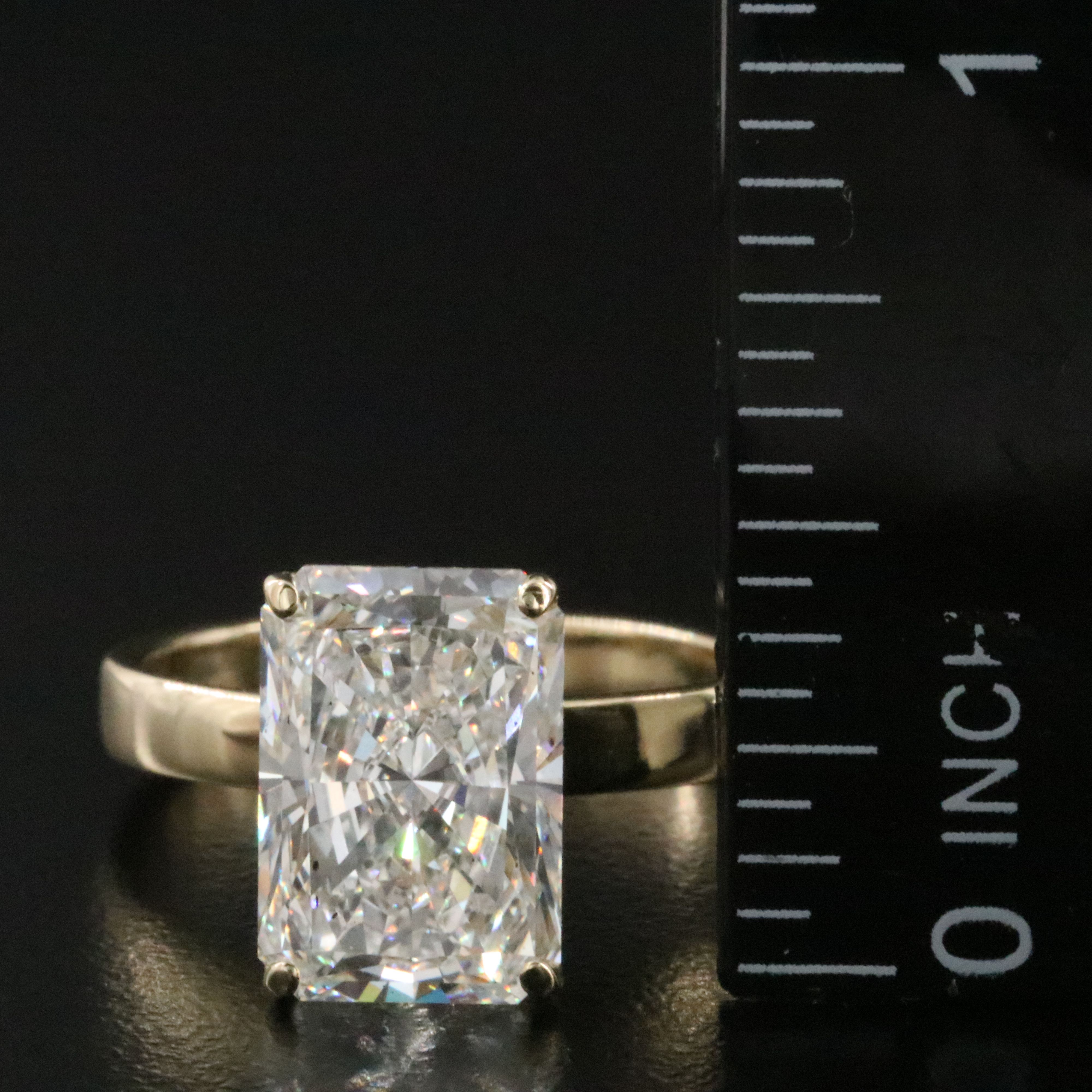 14K 5.09 CT Lab Grown Diamond Solitaire Ring with IGI Report