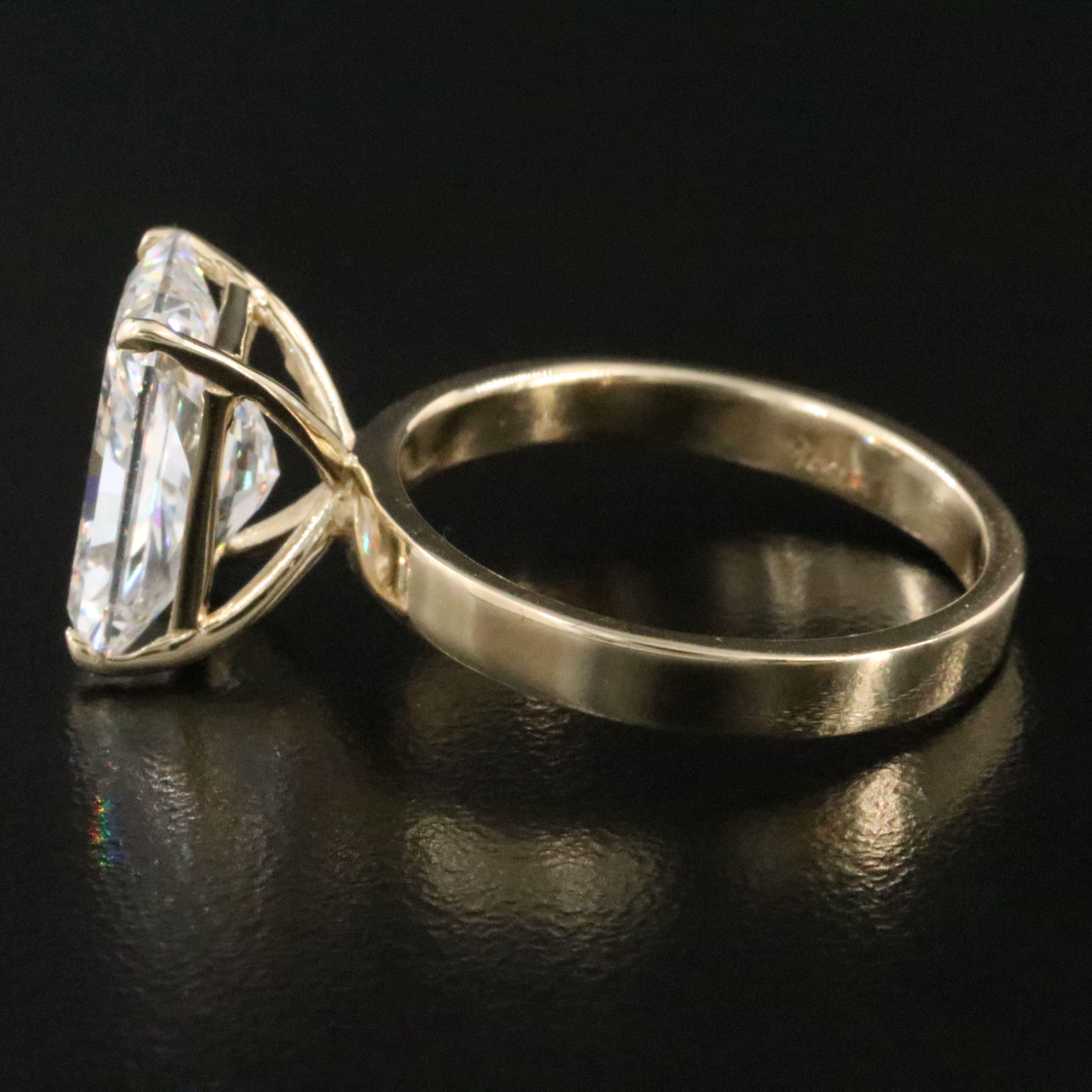 14K 5.09 CT Lab Grown Diamond Solitaire Ring with IGI Report