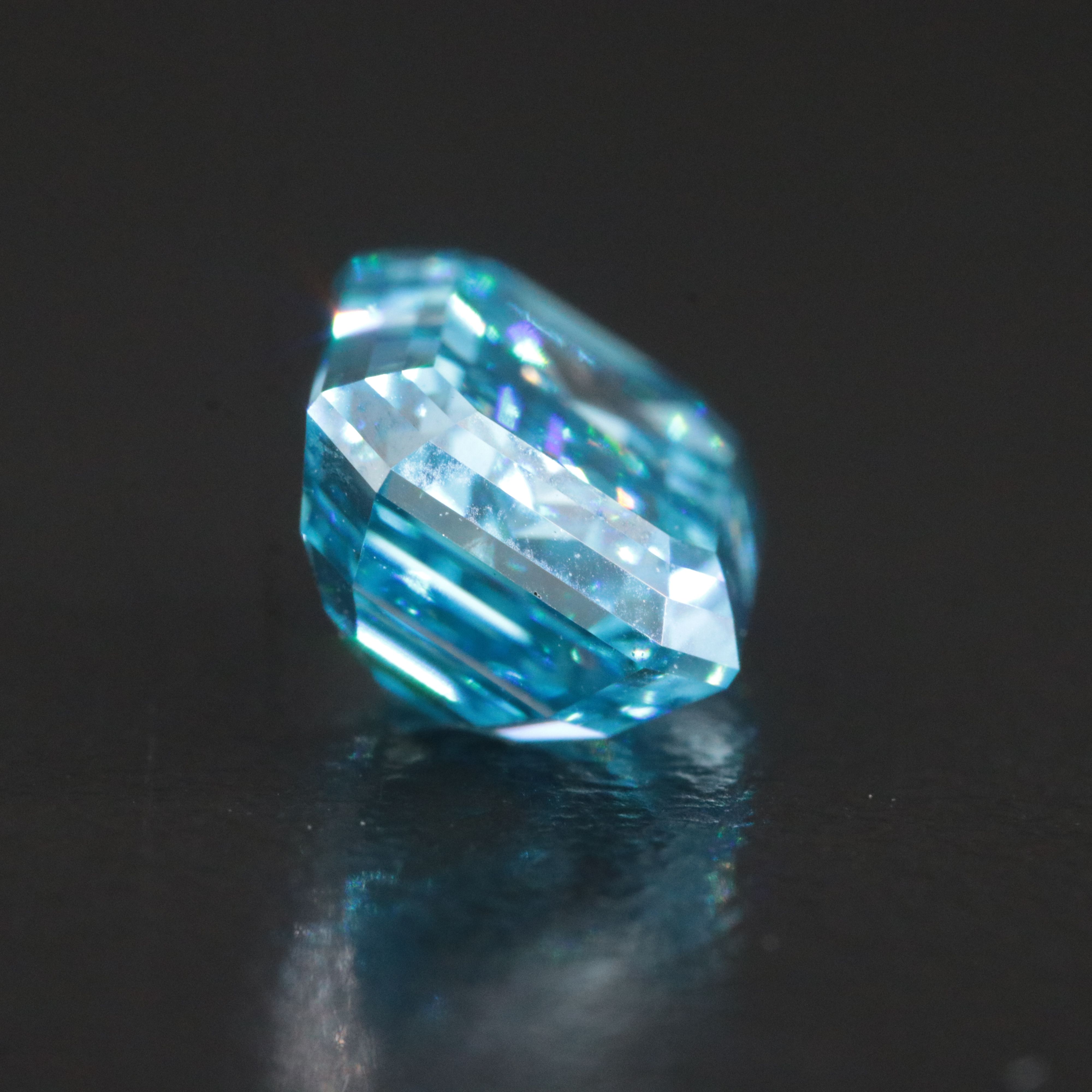 Loose 3.03 CT Lab Grown Fancy Vivid Blue Diamond with IGI Report